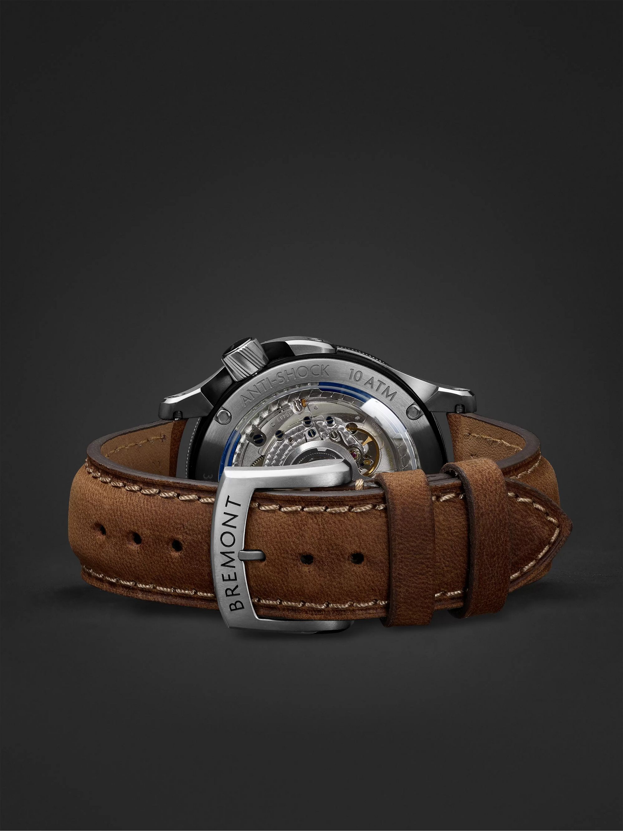 BREMONT ionBird 43mm Automatic GMT Titanium and Nubuck Watch, Ref. No. IONBIRDMODEL12020-R-S