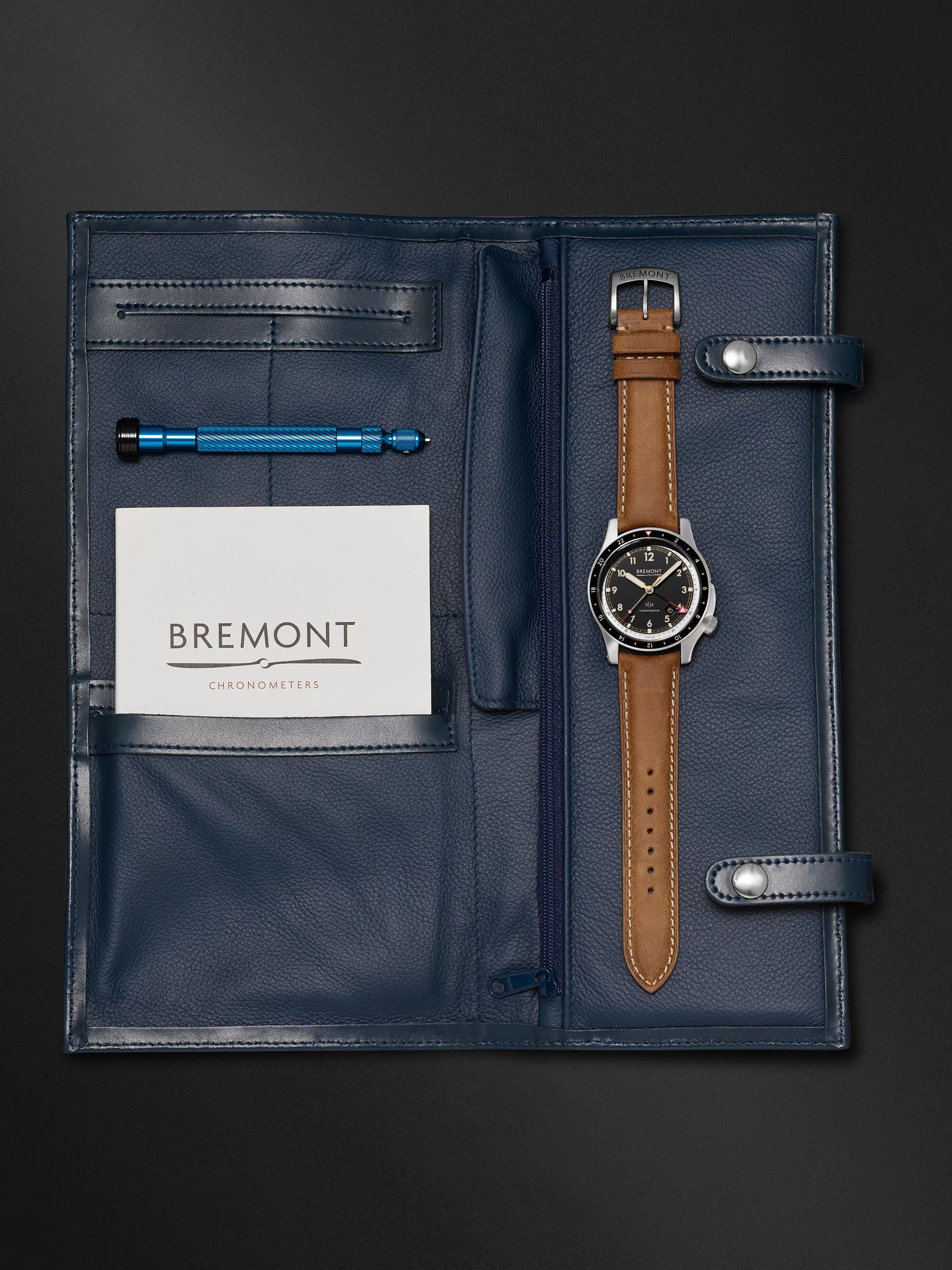 BREMONT ionBird 43mm Automatic GMT Titanium and Nubuck Watch, Ref. No. IONBIRDMODEL12020-R-S