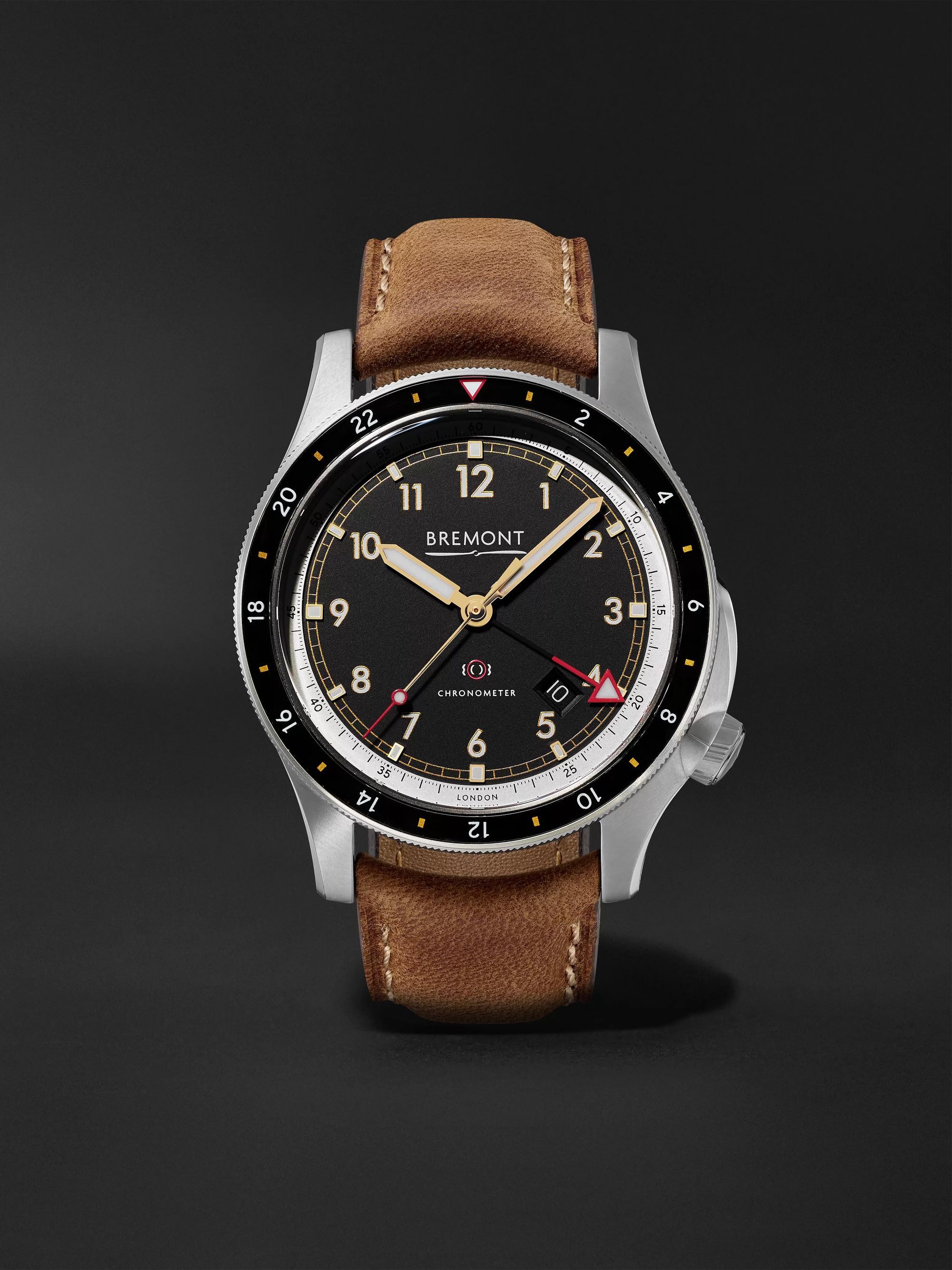 BREMONT ionBird 43mm Automatic GMT Titanium and Nubuck Watch, Ref. No. IONBIRDMODEL12020-R-S
