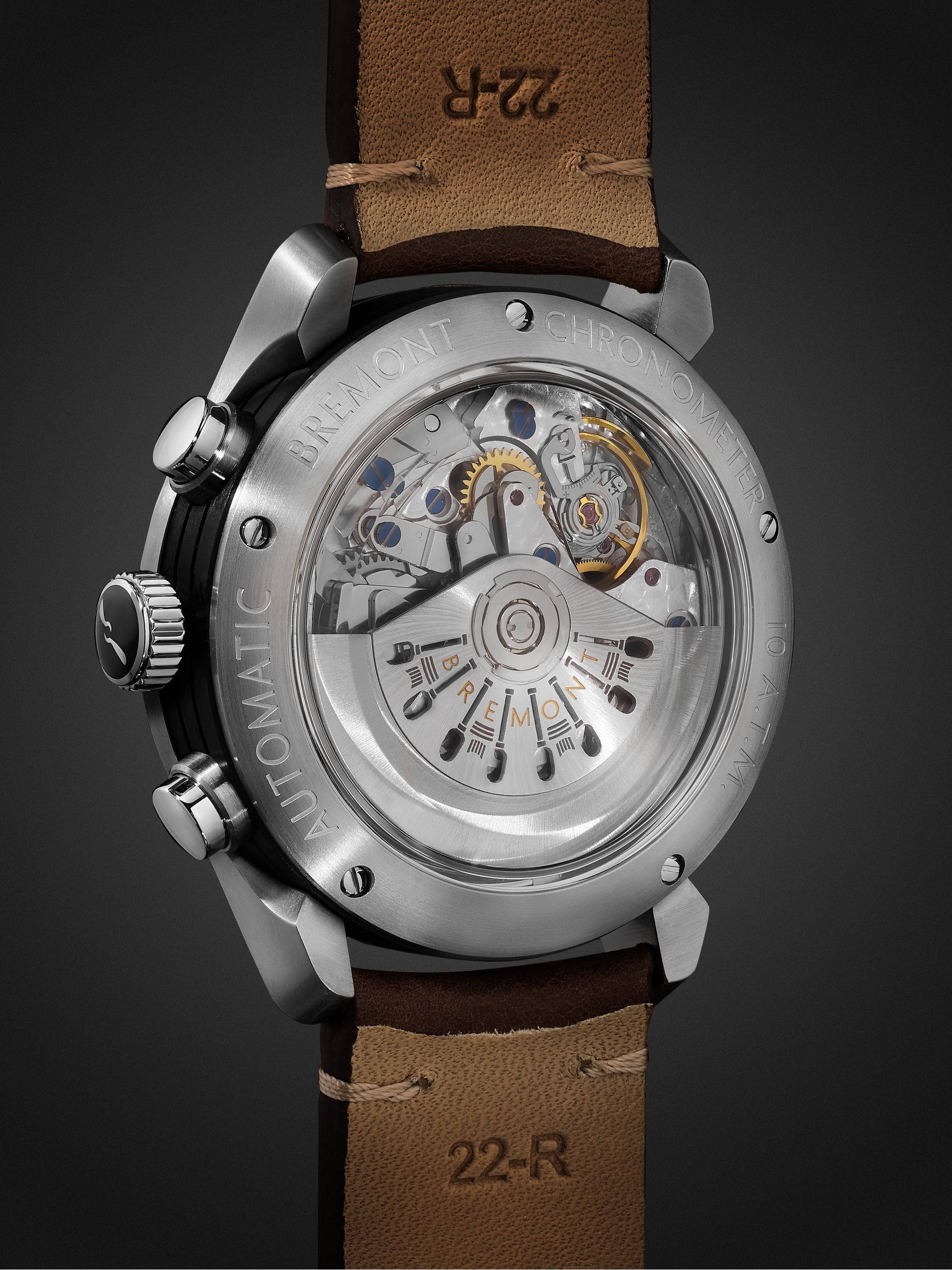 BREMONT ALT1-C Griffon Automatic Chronograph 43mm Stainless Steel and Leather Watch, Ref. No. ALT1-C-GRIFFON-R-S