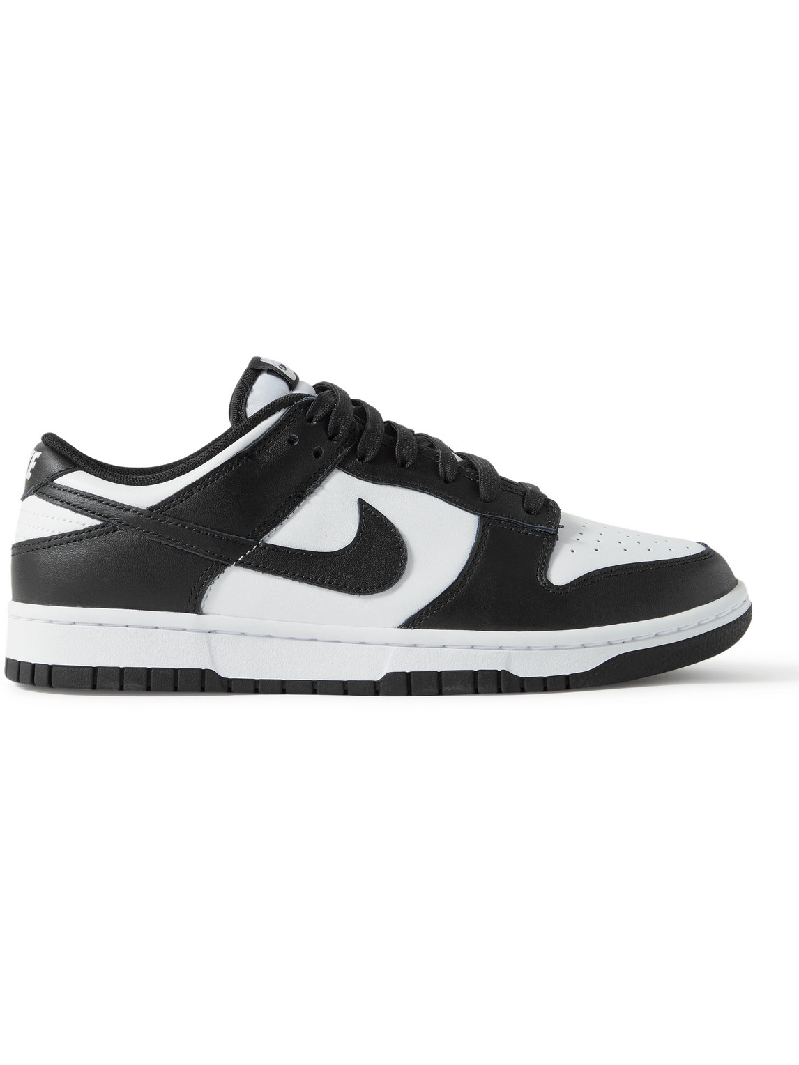 Shop Nike Dunk Low Retro Leather Sneakers In White