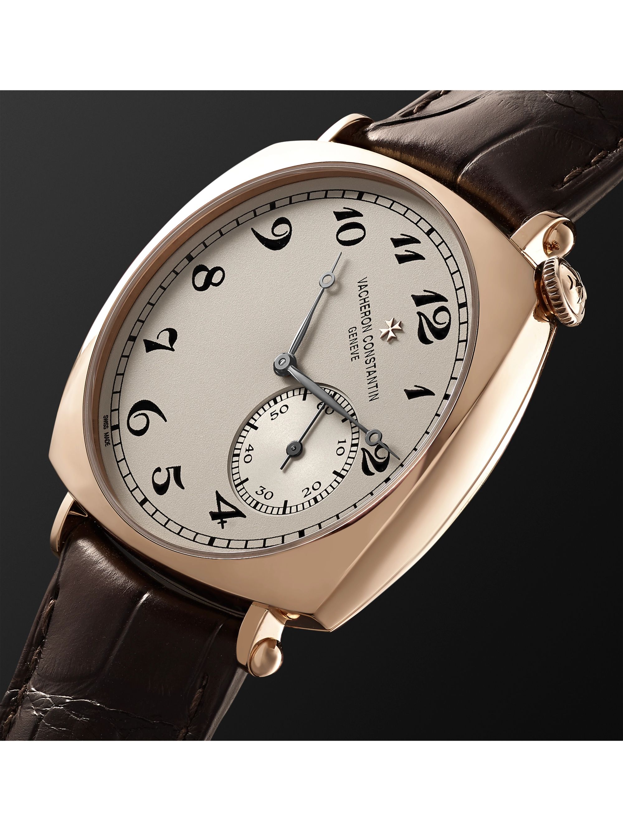 VACHERON CONSTANTIN Historiques American 1921 Hand-Wound 40mm 18-Karat Pink Gold and Alligator Watch, Ref. No. 82035/000R-9359