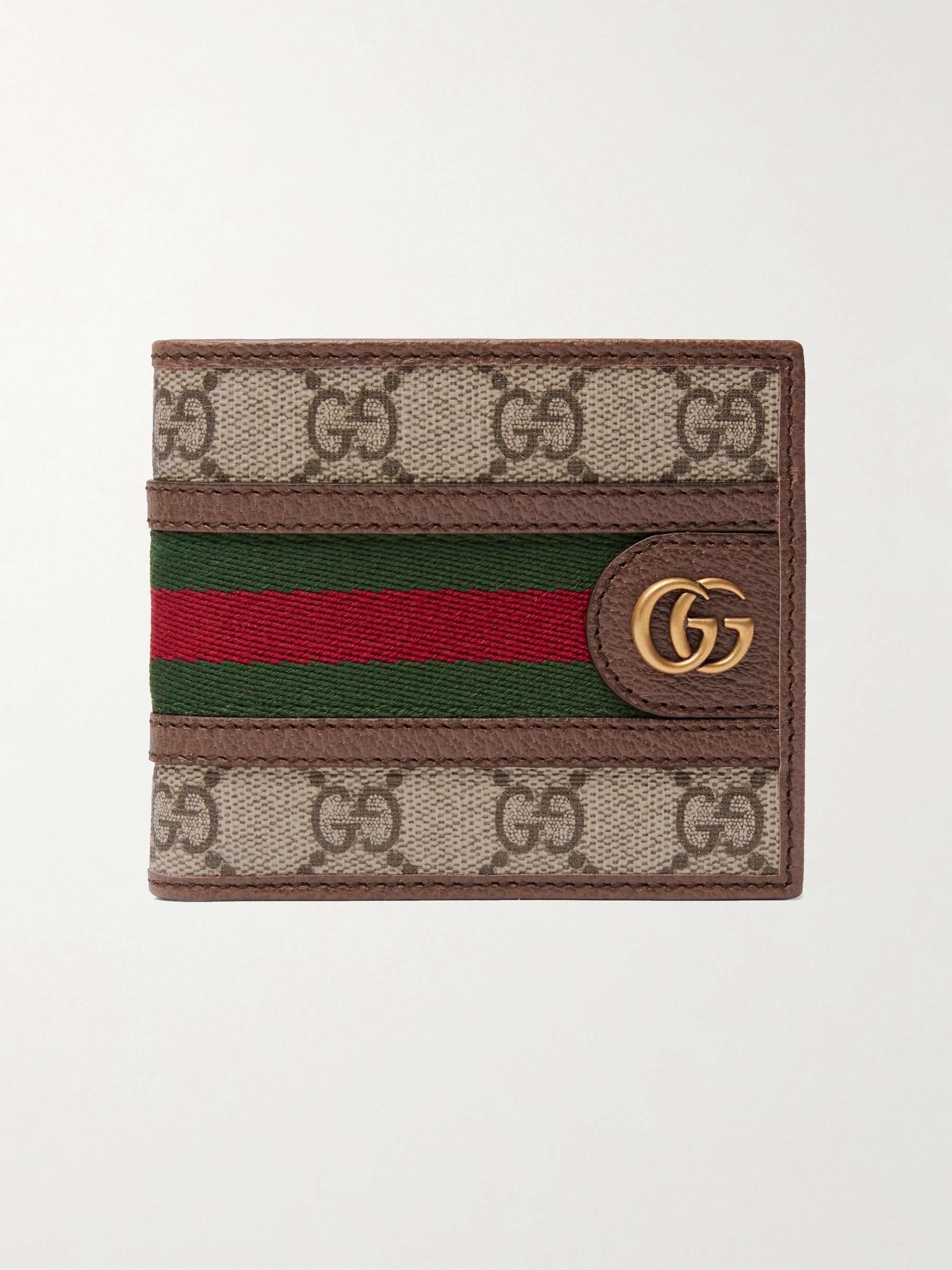 Gucci Men's GG Supreme Snake Card Holder in Beige | End Clothing