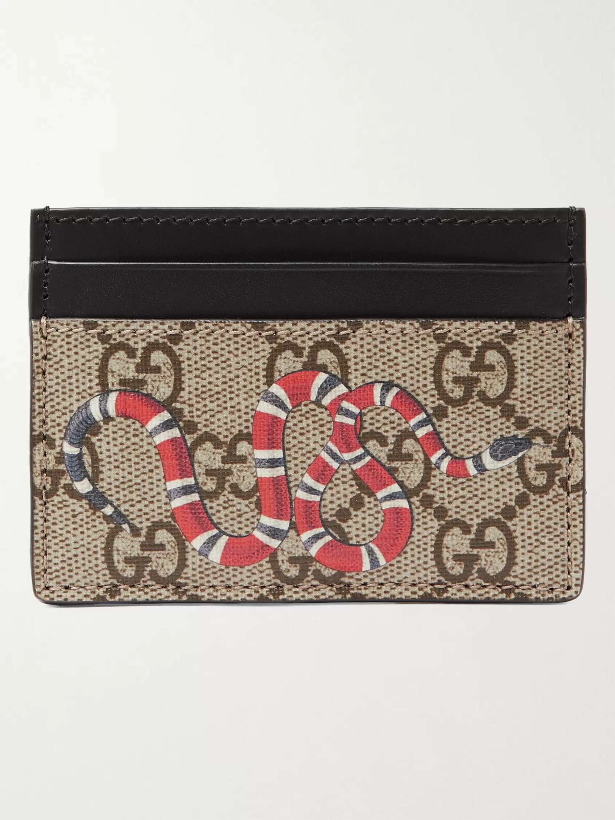 Gucci Kingsnake Wallet GG Supreme (8 Card Slots) Black in Canvas - US