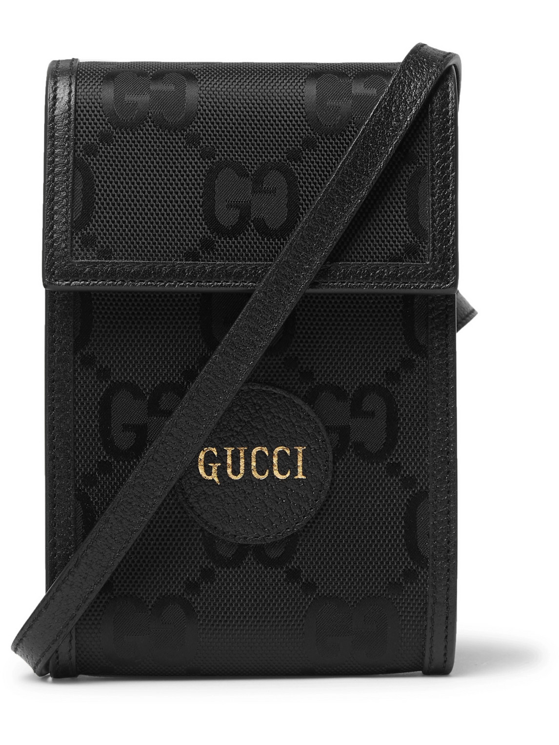 Gucci Off The Grid LeatherTrimmed Monogrammed ECONYL Canvas Messenger Bag Men Black於男裝