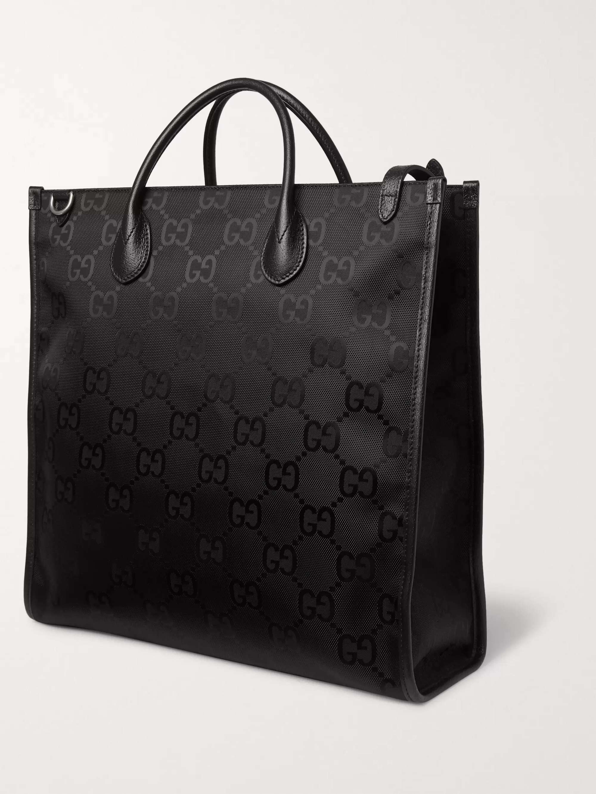 GUCCI Off the Grid Leather-Trimmed Monogrammed ECONYL Canvas Tote Bag | MR  PORTER