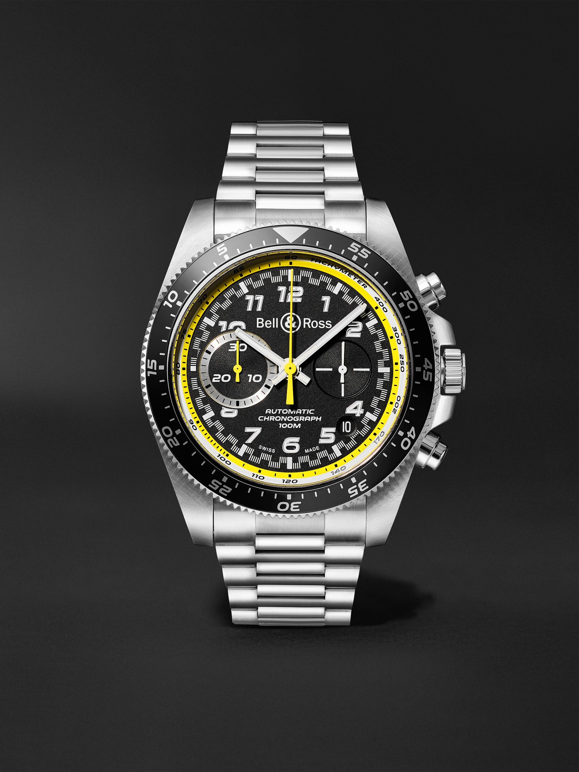 BELL & ROSS BR V3-94 R.S.20 Limited Edition Automatic Chronograph 43mm Stainless Steel Watch, Ref. No. BRV394-RS20/SST