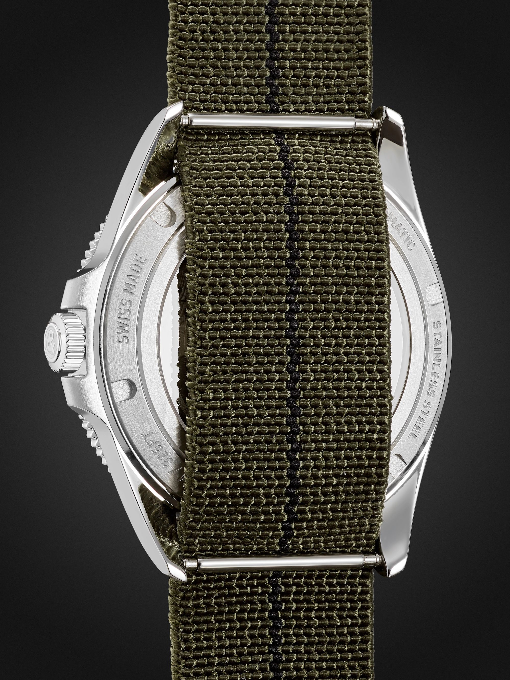 BELL & ROSS BR V2-92 Military Green Automatic 41mm Stainless Steel and Canvas Watch, Ref. No. BRV292-MKA-ST/SF