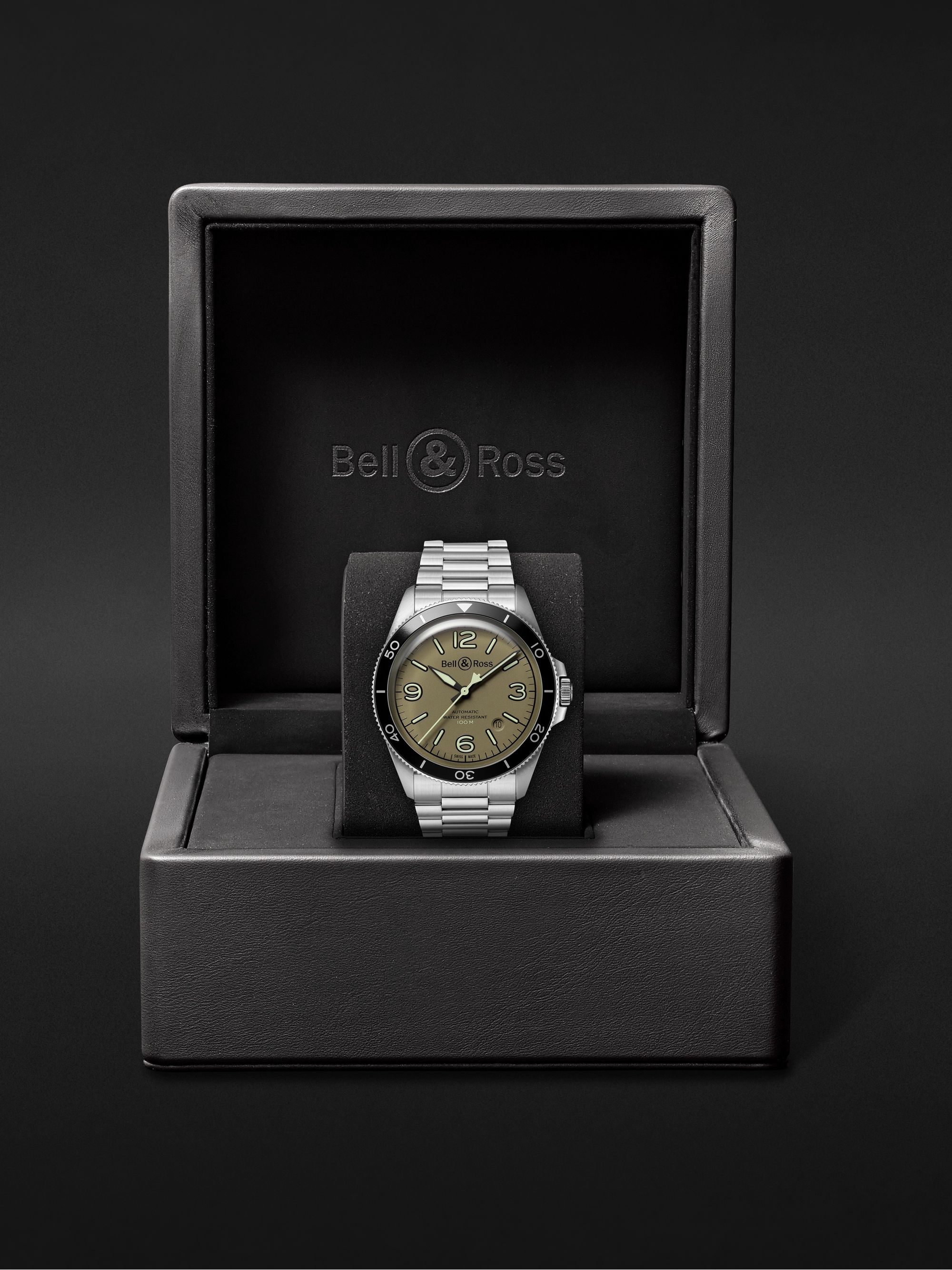 BELL & ROSS BR V2-92 Military Green Automatic 41mm Stainless Steel Watch, Ref. No. BRV292-MKA-ST/SST