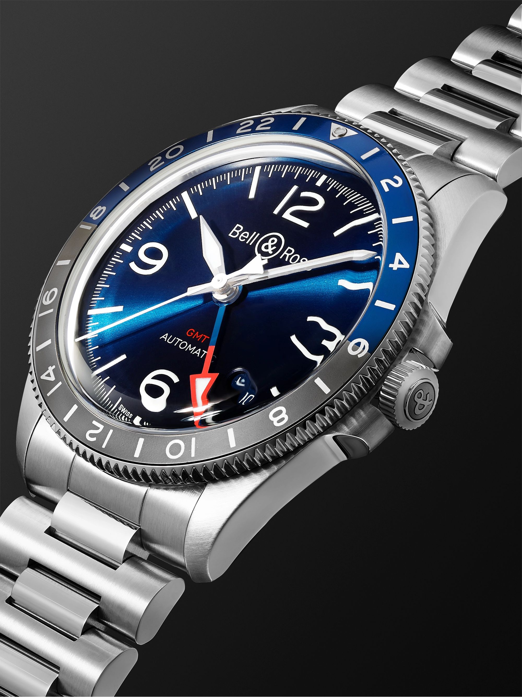 BELL & ROSS BR V2-93 Automatic 41mm Stainless Steel Watch, Ref. No. BRV293-BLU-ST/SST