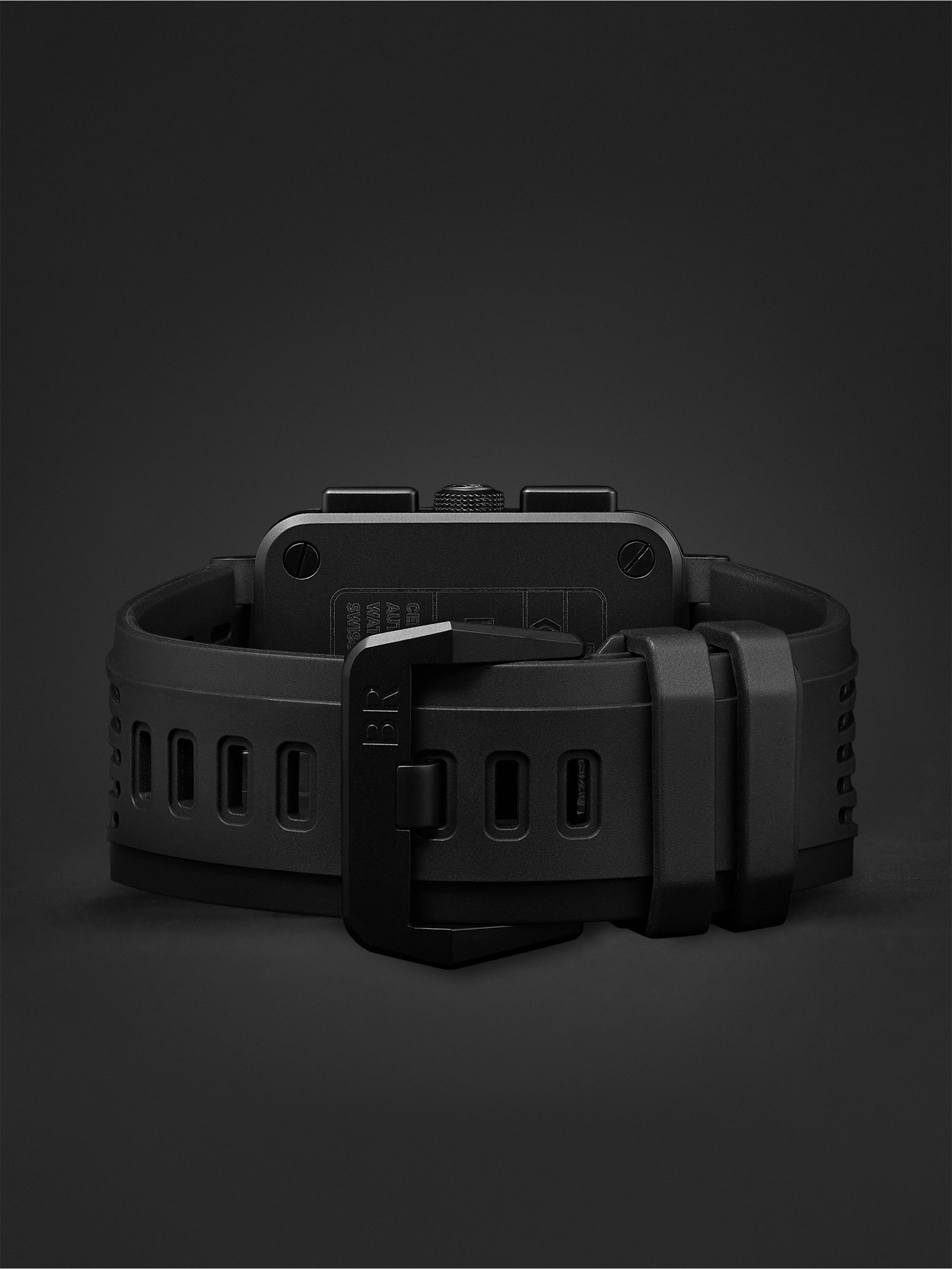 BELL & ROSS BR 03-94 R.S.20 Limited Edition Automatic Chronograph 42mm Ceramic and Rubber Watch, Ref. No. BR0394-RS20/SRB