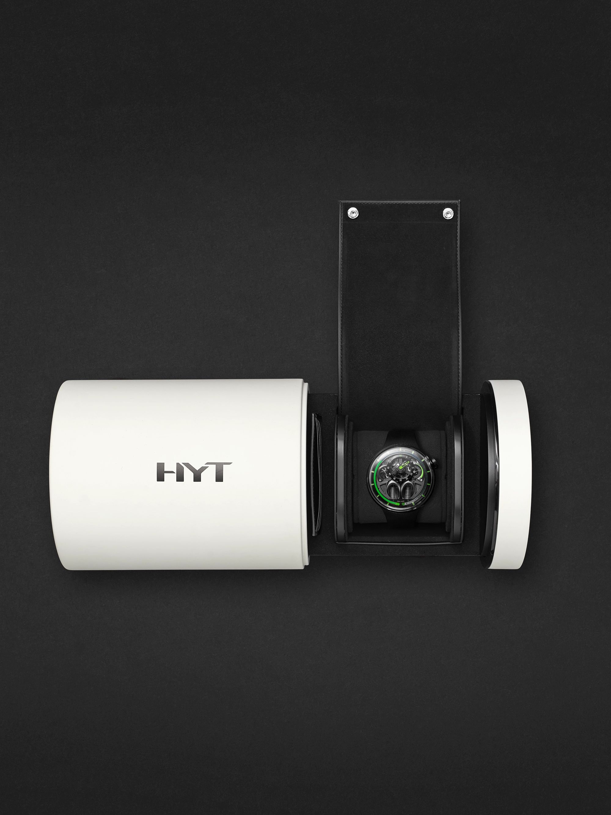 HYT H1.0 Hand-Wound 48.8mm Stainless Steel and Rubber Watch, Ref. No. H02021