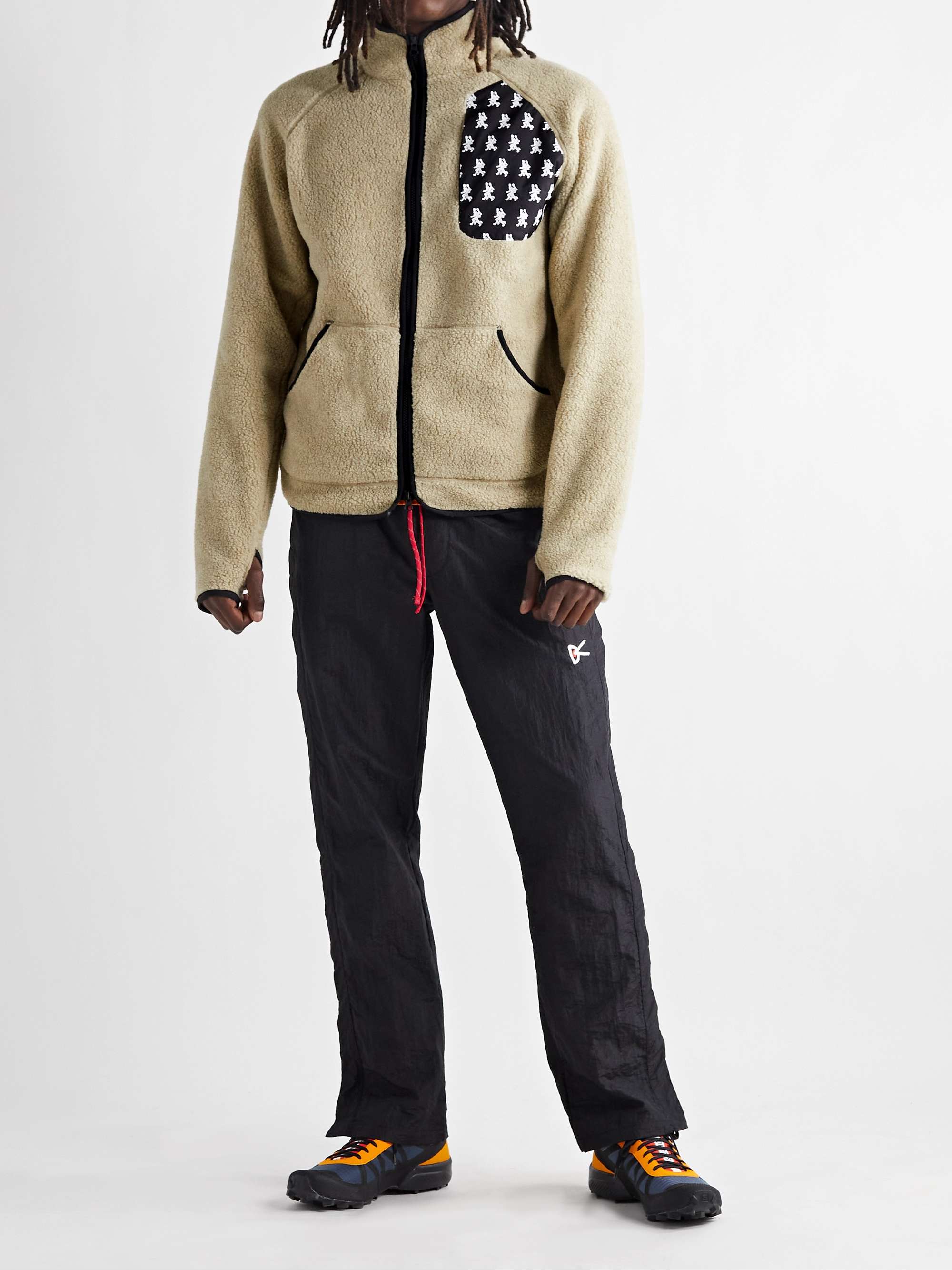 DISTRICT VISION Greg Shell-Trimmed Fleece Running Jacket