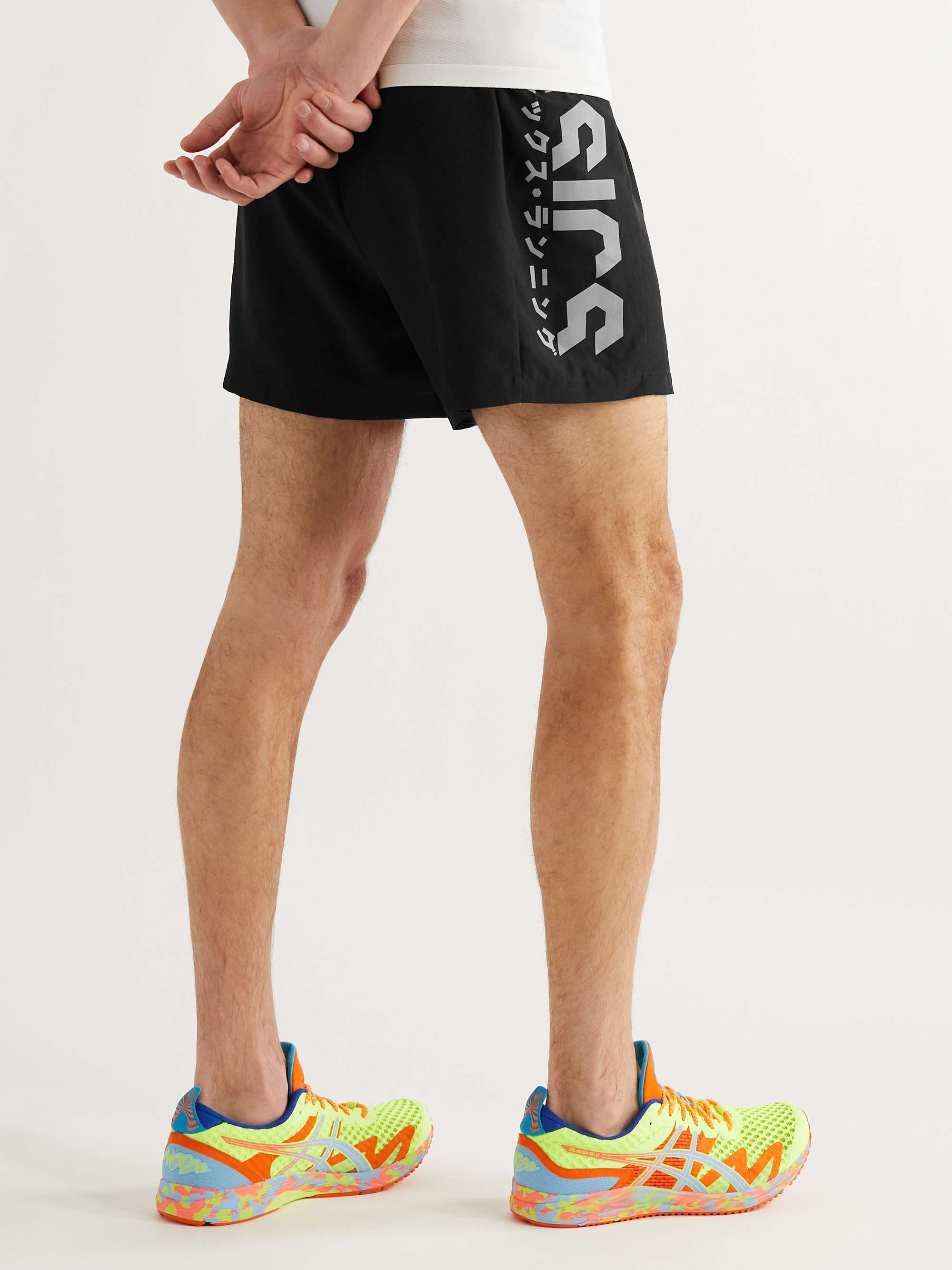 ASICS Katakana Straight-Leg Logo-Print Recycled Shell Shorts