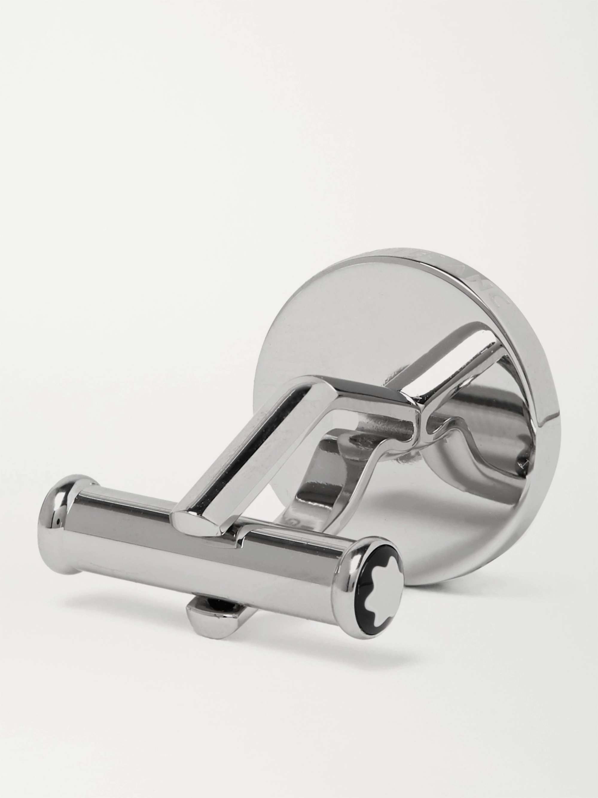 MONTBLANC Stainless Steel and Onyx Cufflinks