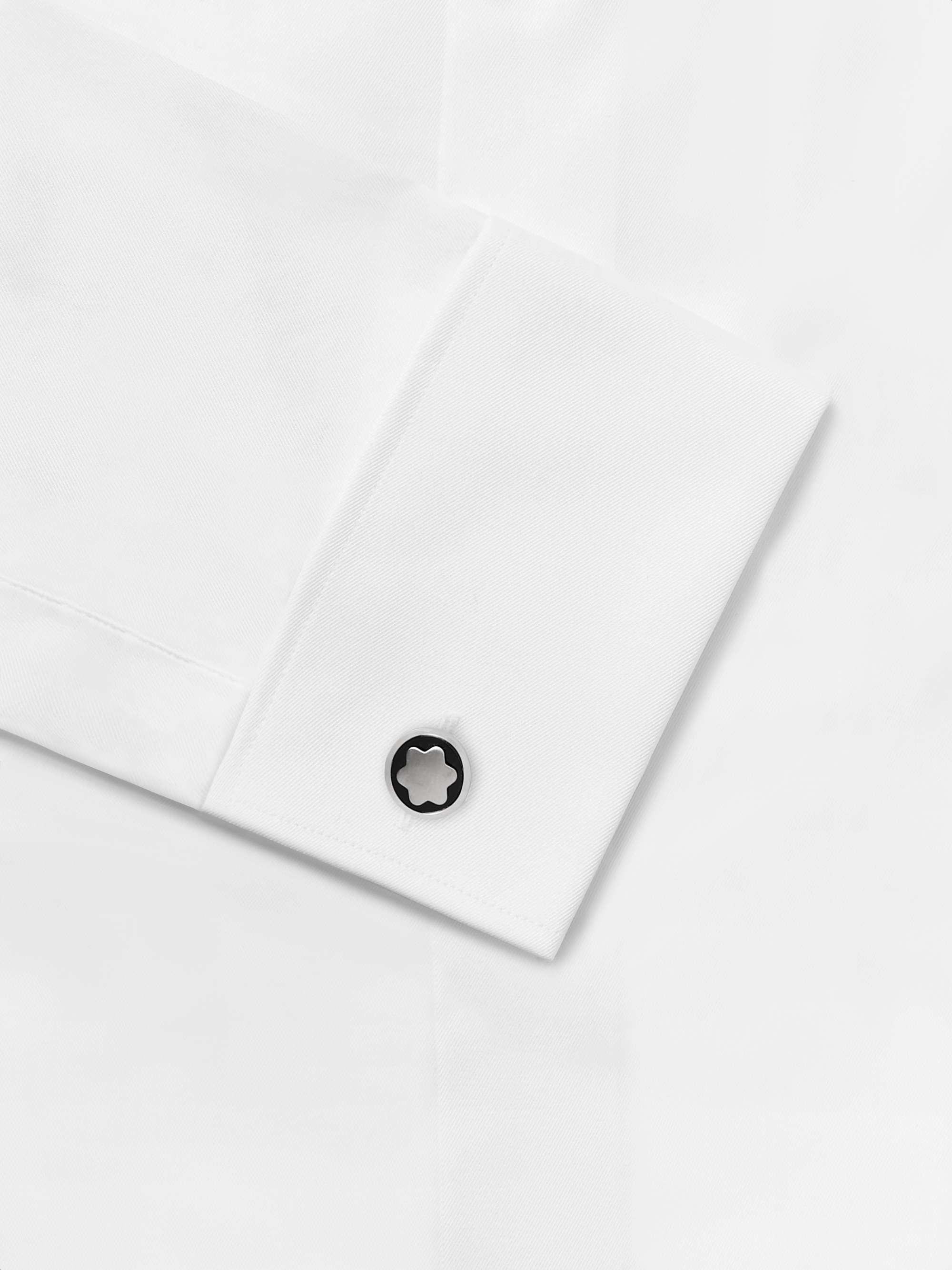 MONTBLANC Stainless Steel and Onyx Cufflinks