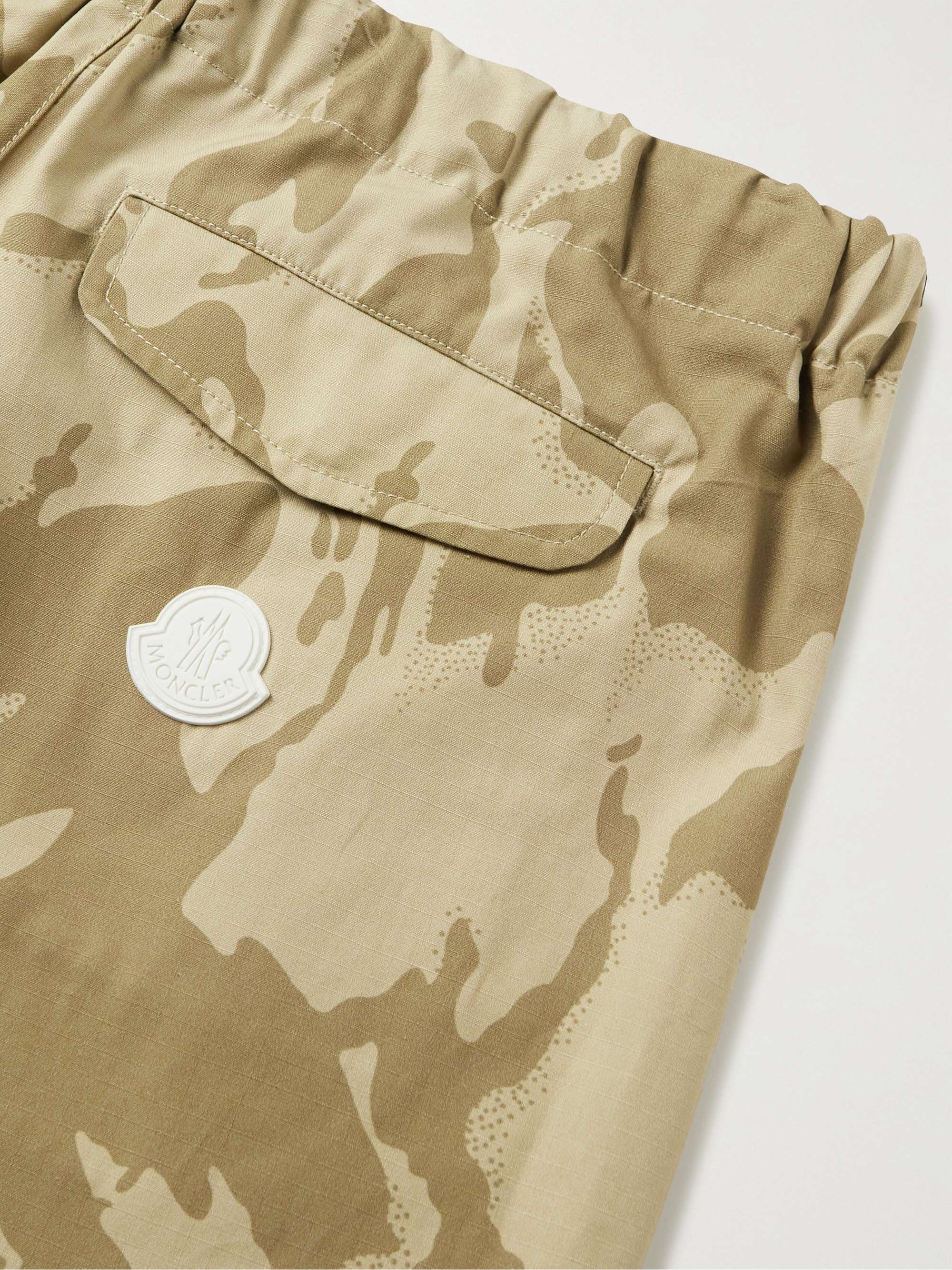 MONCLER Camouflage-Print Cotton-Ripstop Drawstring Bermuda Shorts