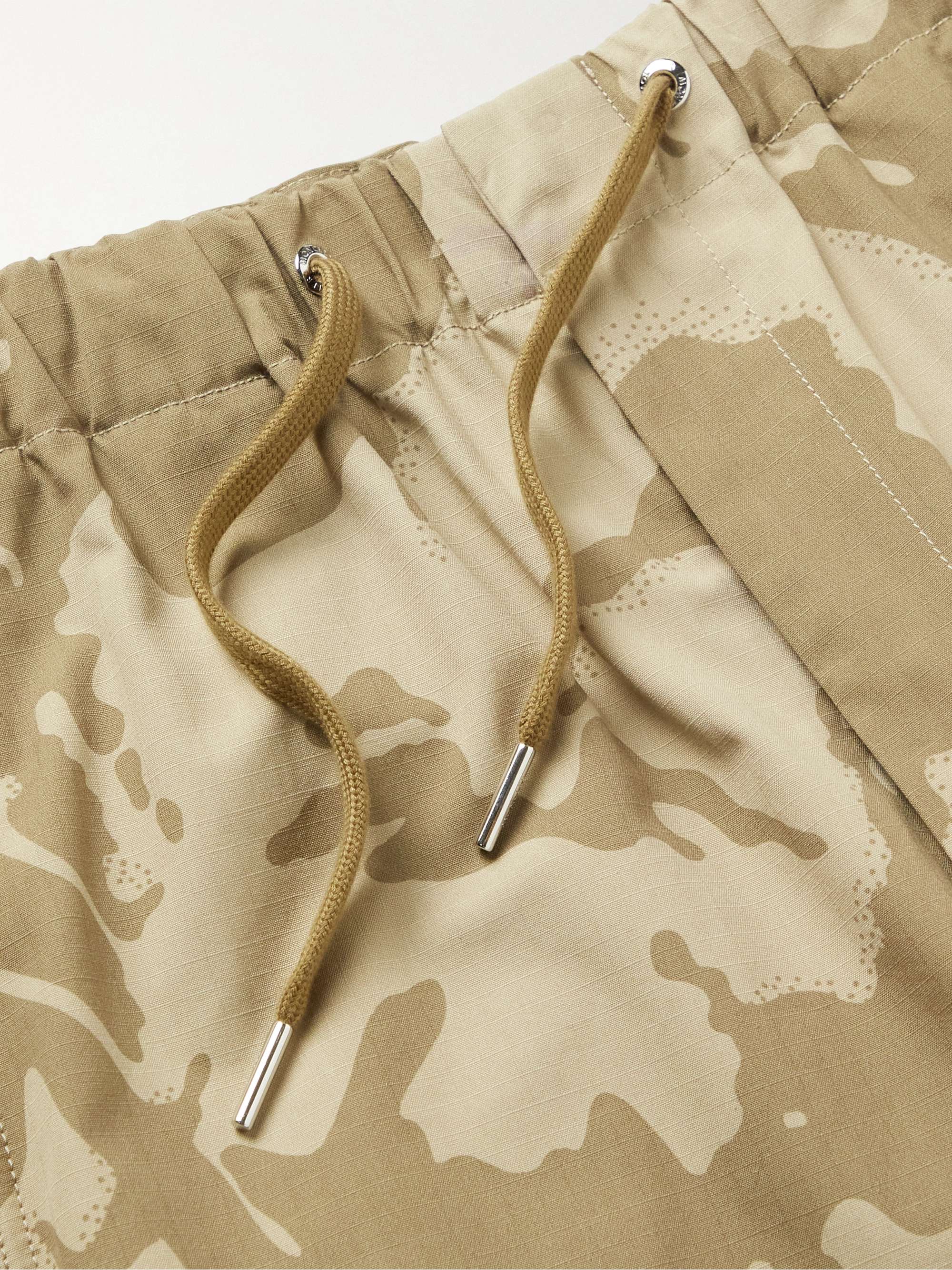MONCLER Camouflage-Print Cotton-Ripstop Drawstring Bermuda Shorts