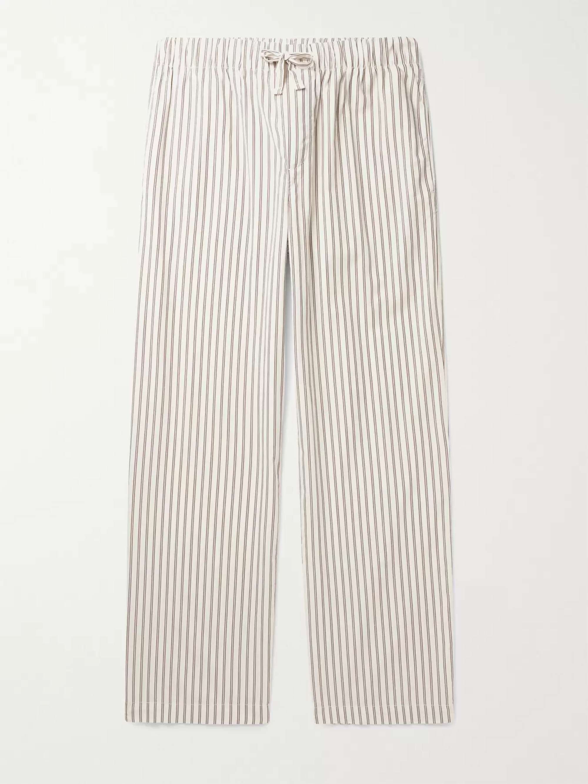 TEKLA Striped Organic Cotton-Poplin Pyjama Trousers for Men | MR PORTER