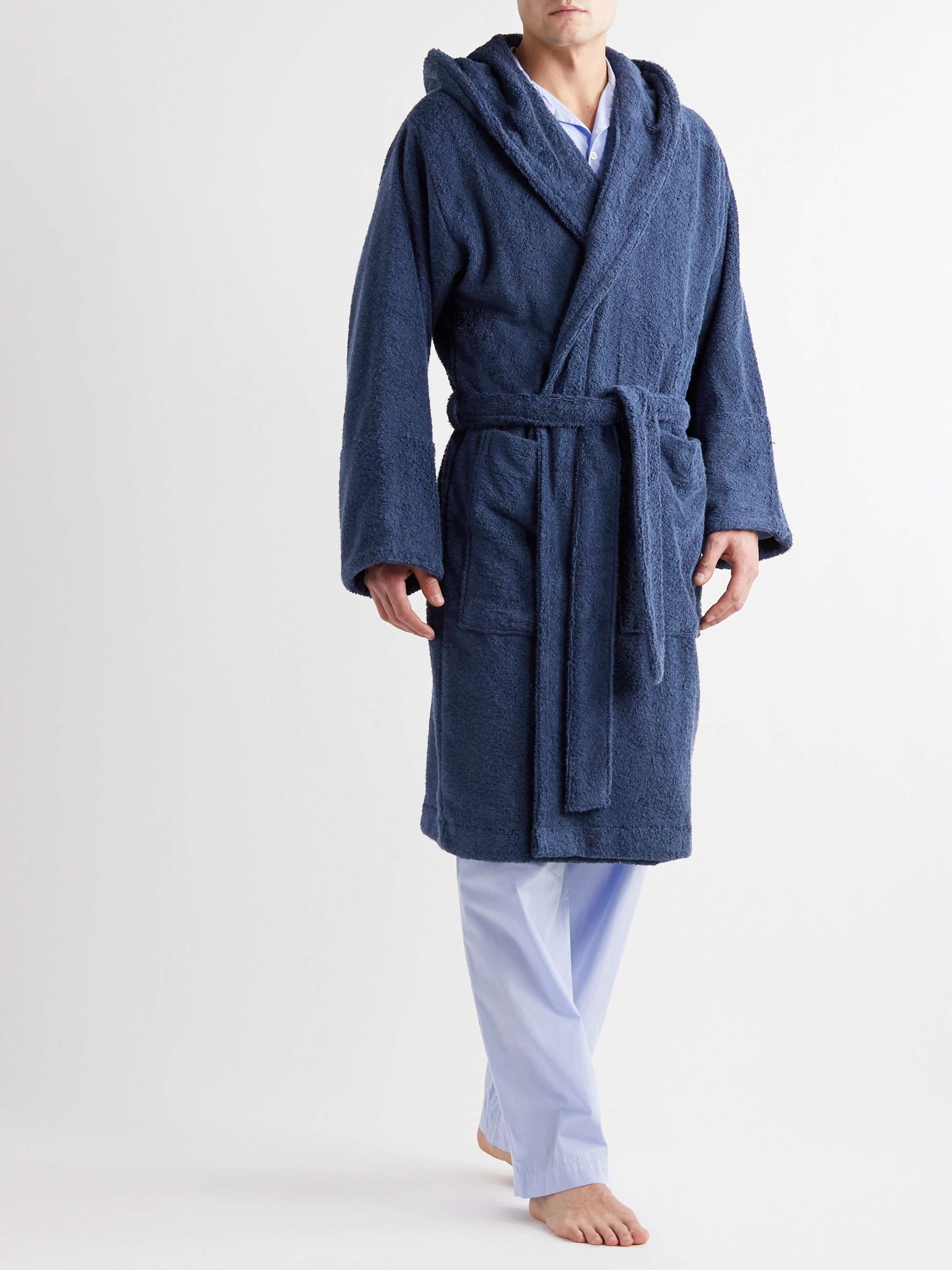 terry hooded bathrobe