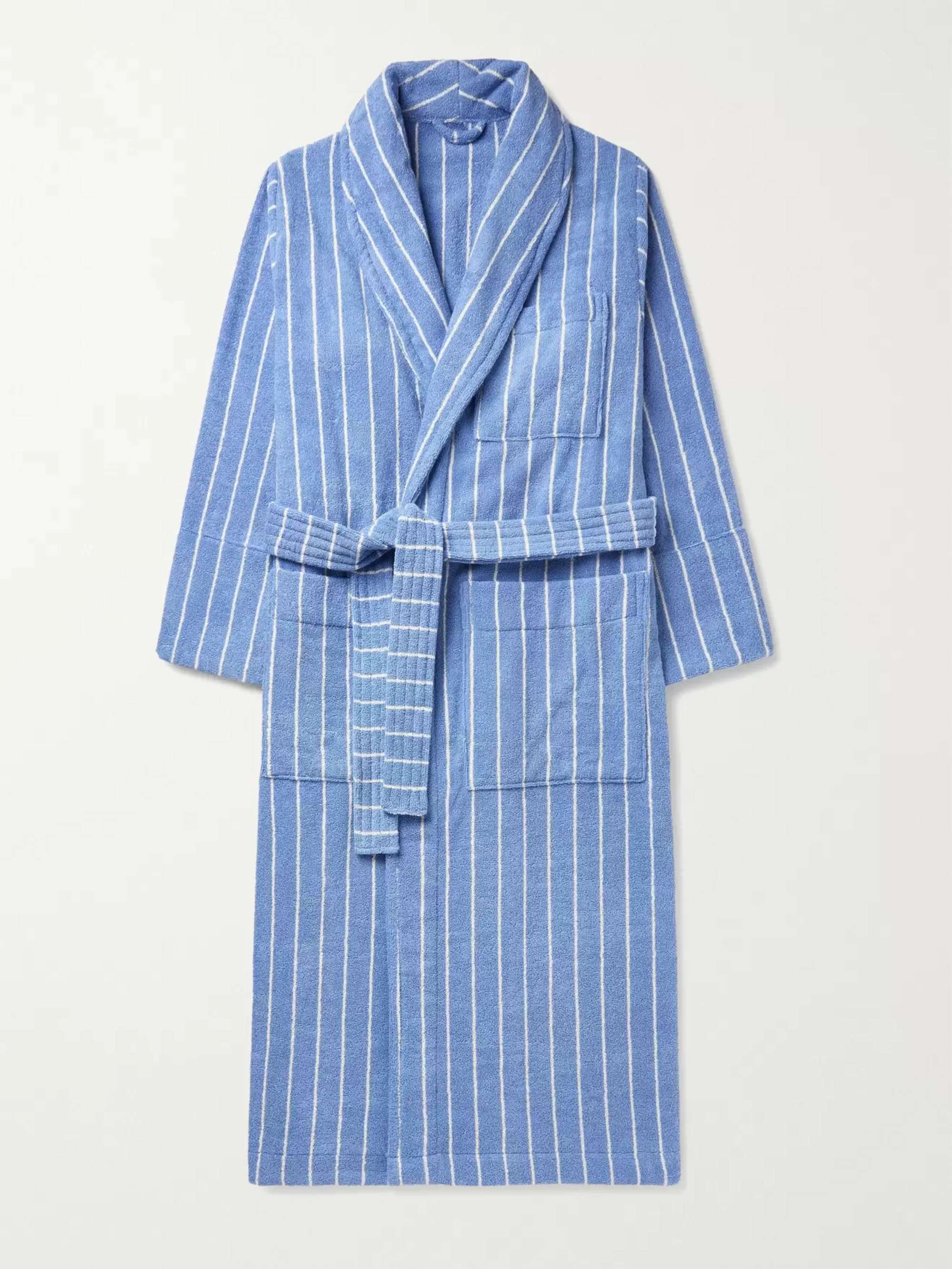 Striped Organic Cotton-Terry Robe