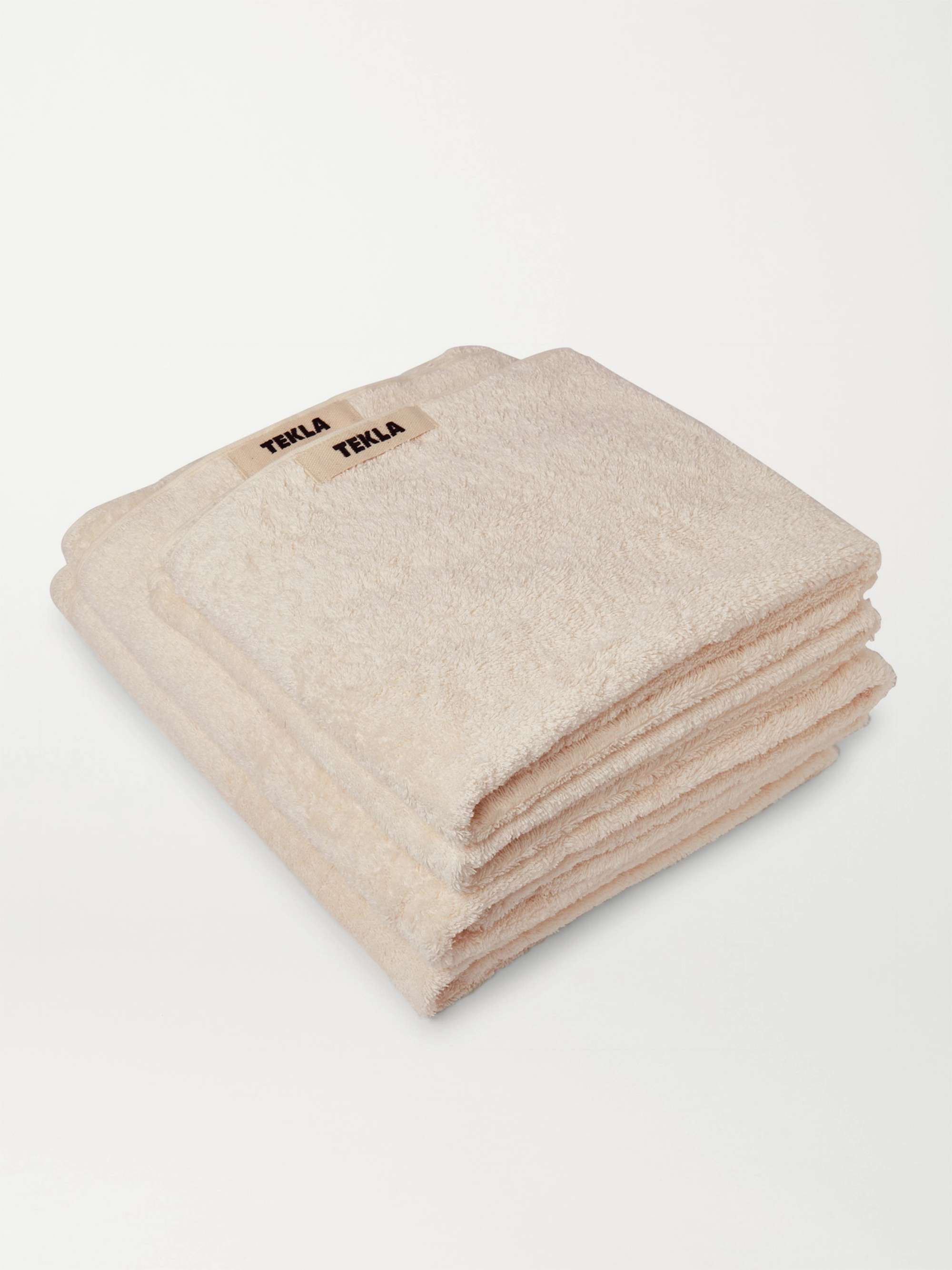 TEKLA Set of Four Organic Cotton-Terry Towels