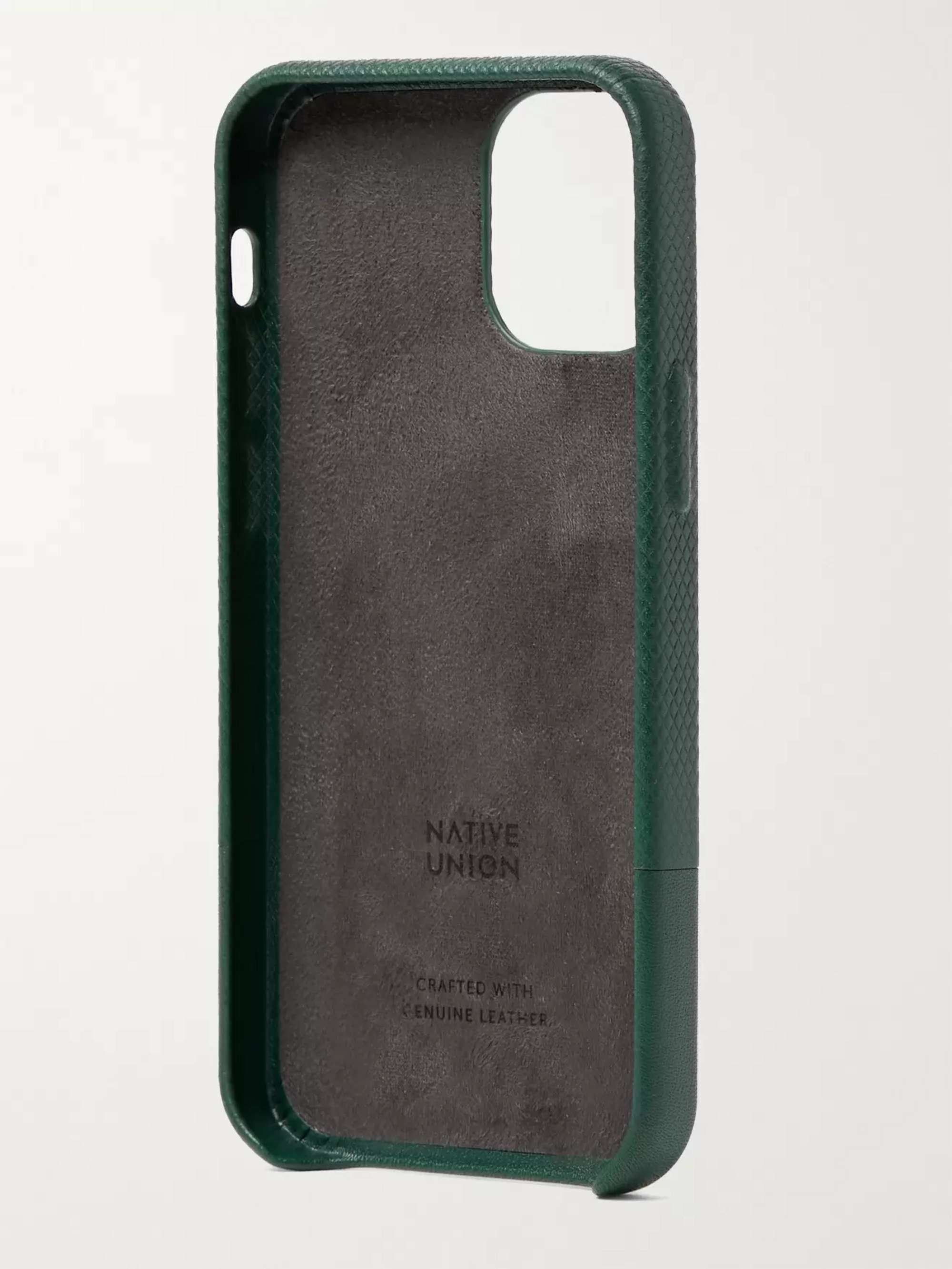 NATIVE UNION Clic Heritage Textured-Leather iPhone 12 Mini Case