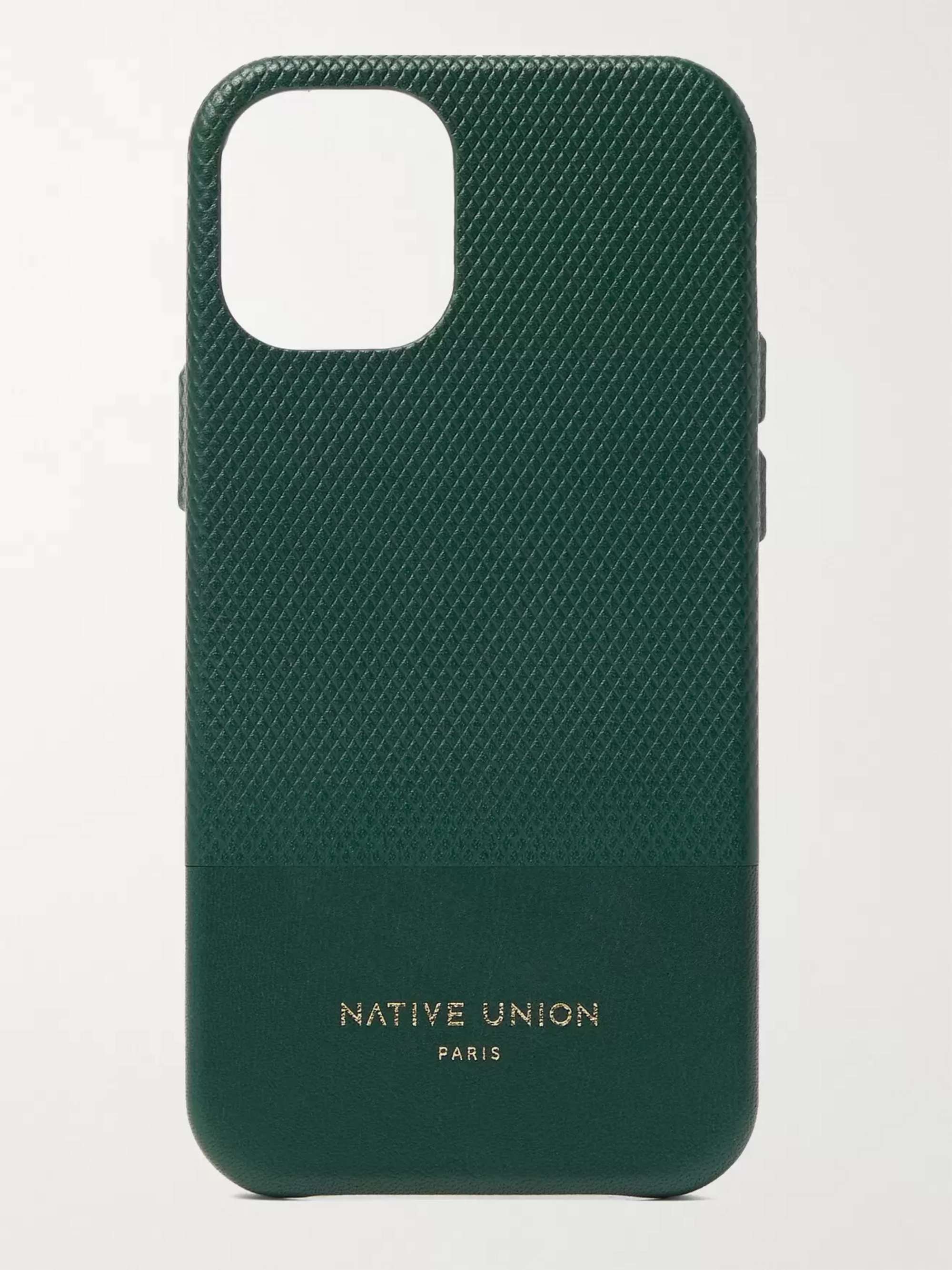 NATIVE UNION Clic Heritage Textured-Leather iPhone 12 Mini Case