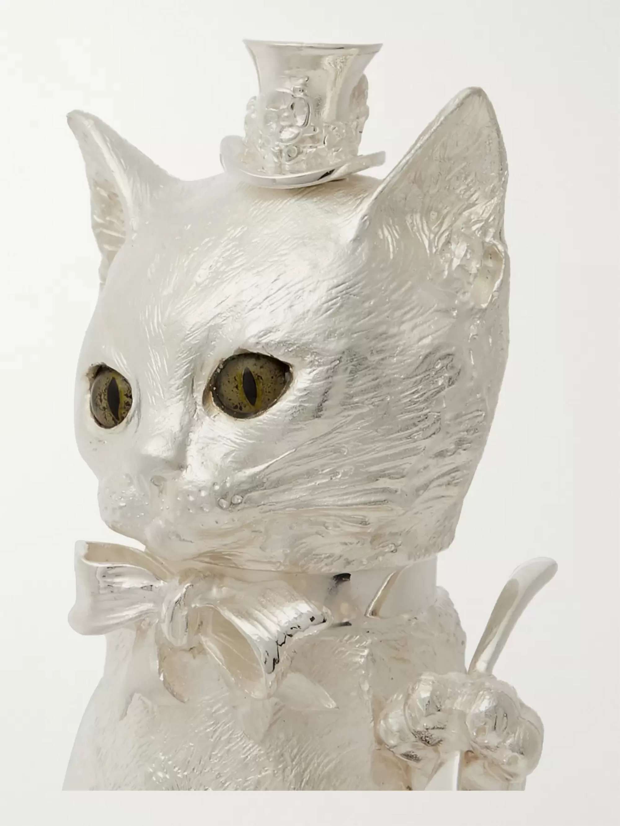 ASPREY Owl & Pussycat Sterling Silver Salt and Pepper Shakers
