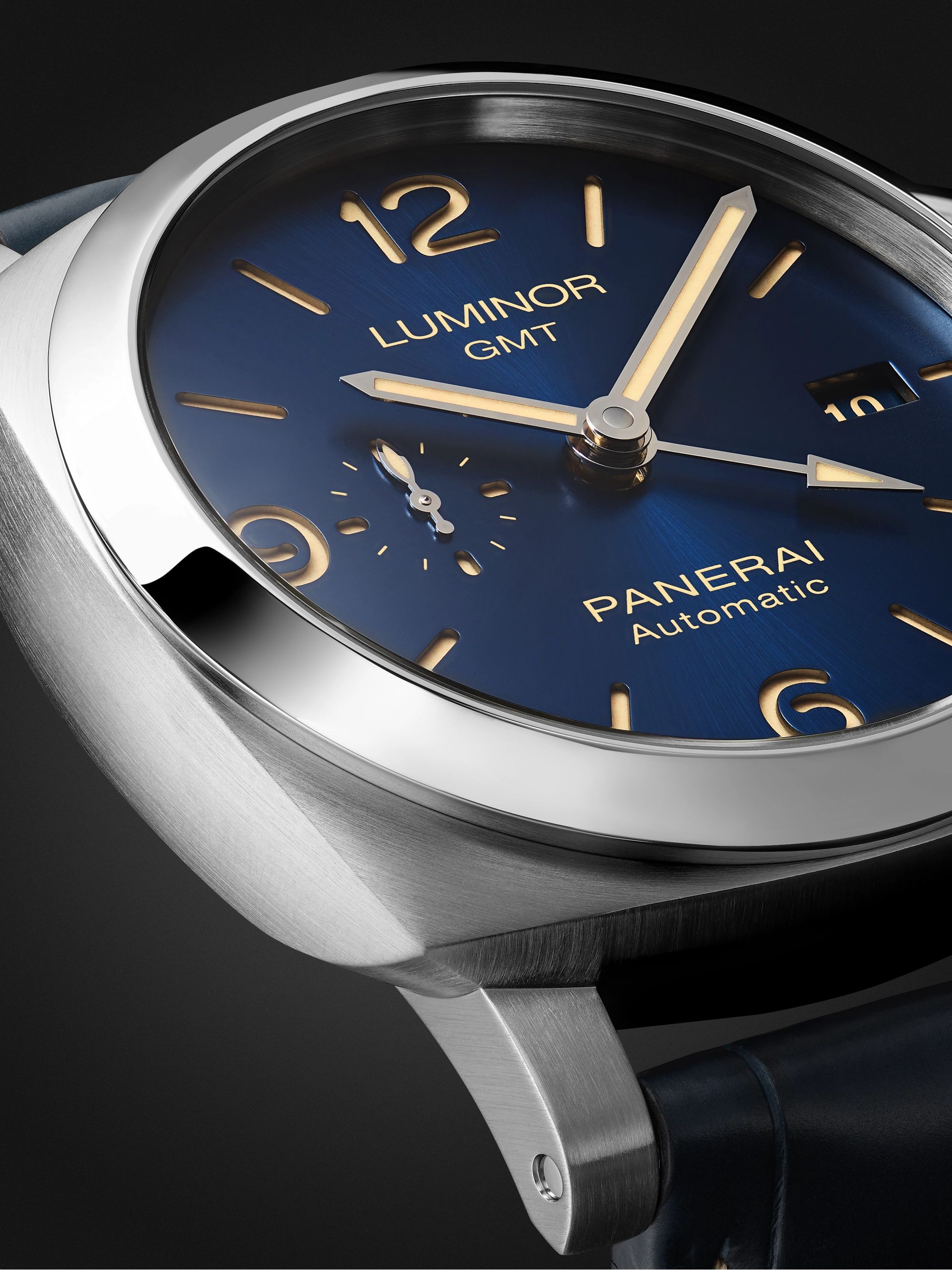 PANERAI Luminor GMT Automatic 44mm Stainless Steel and Alligator Watch, Ref. No. PAM01033