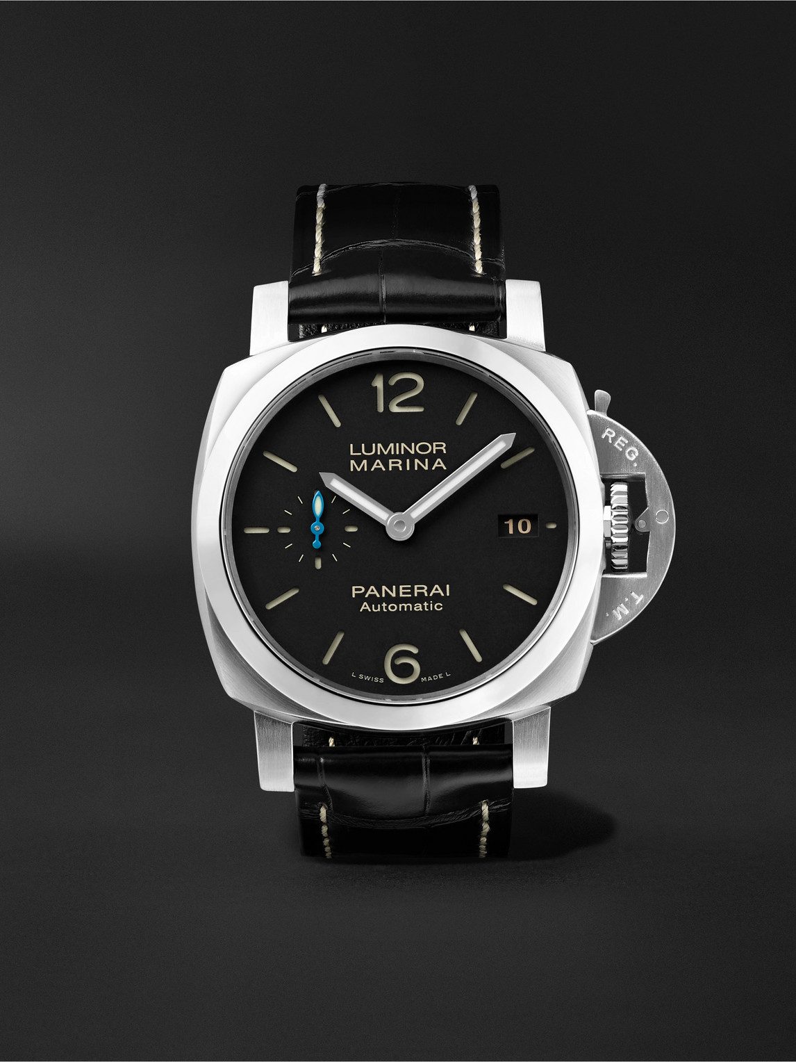 Luminor Marina 42mm Automatic Stainless Steel and Alligator Watch, Ref. No. PAM01392
