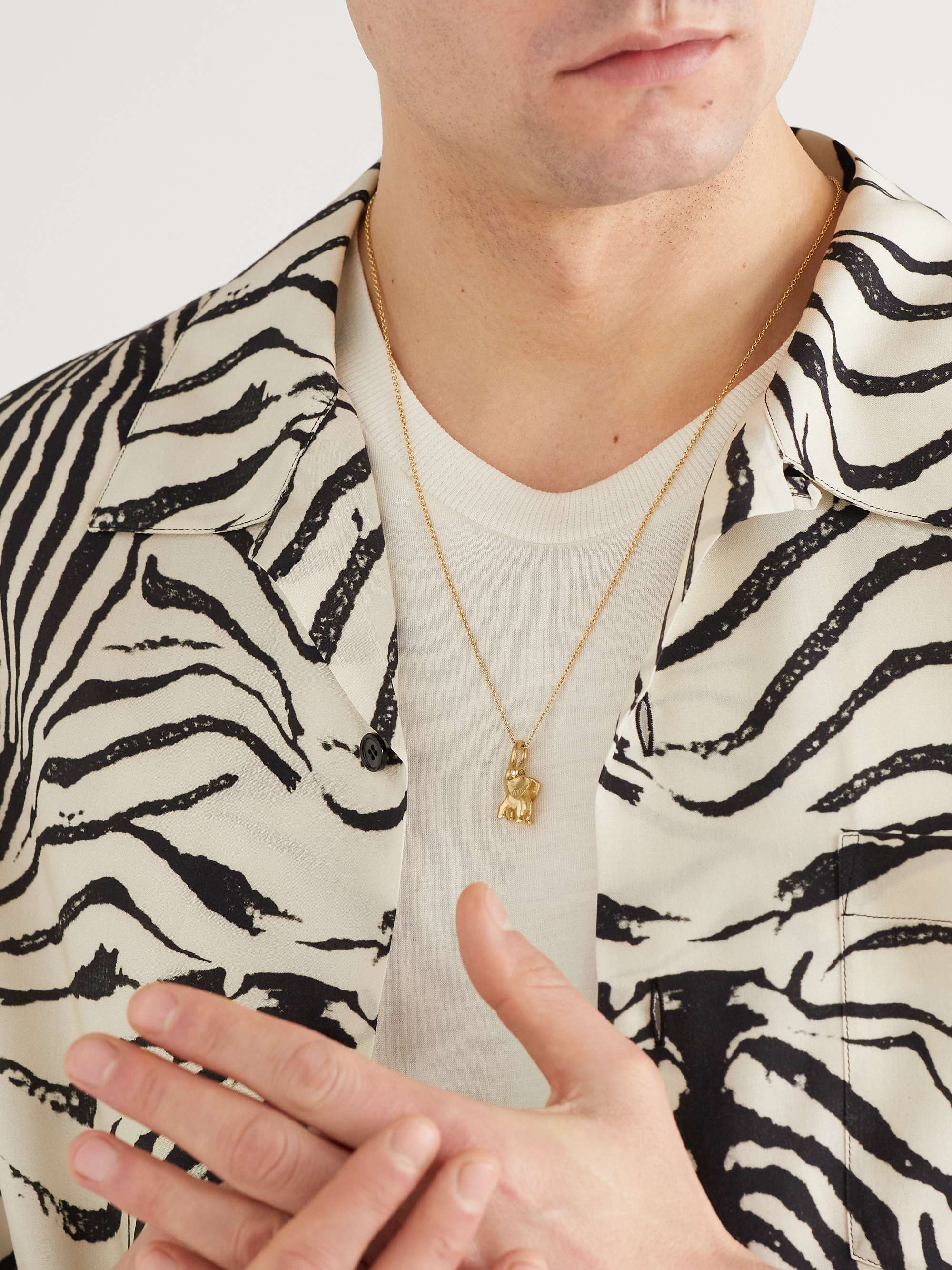 Elephant Gold Diamond Pendant