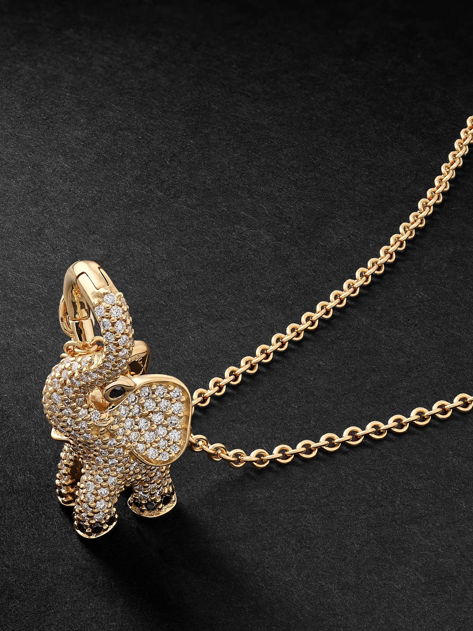 OLE LYNGGAARD COPENHAGEN Elephant Gold and Diamond Necklace