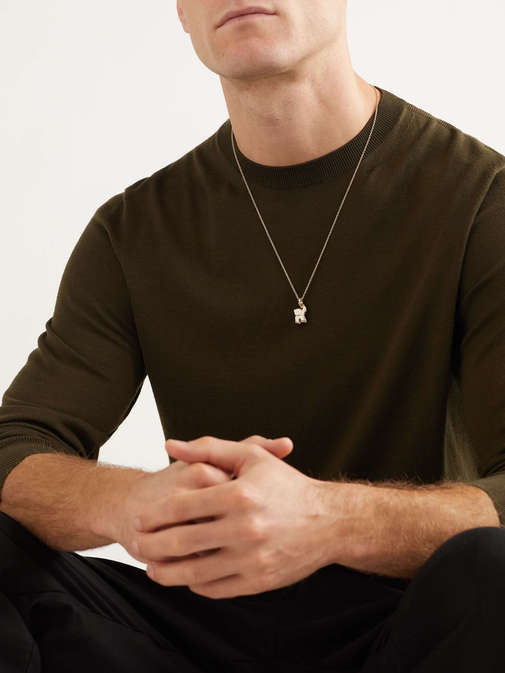 OLE LYNGGAARD COPENHAGEN Elephant Gold and Diamond Necklace