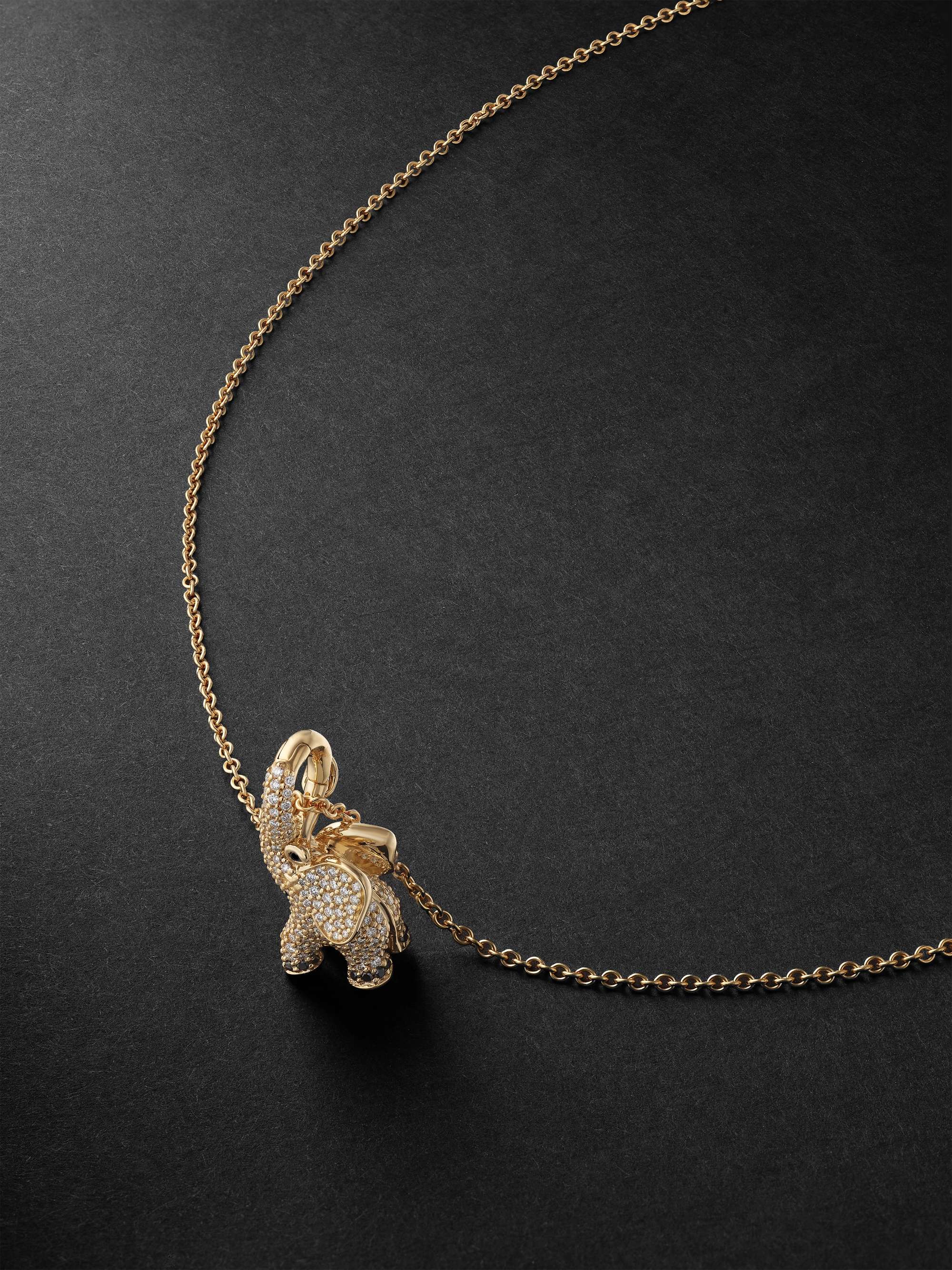 OLE LYNGGAARD COPENHAGEN Elephant Gold and Diamond Necklace