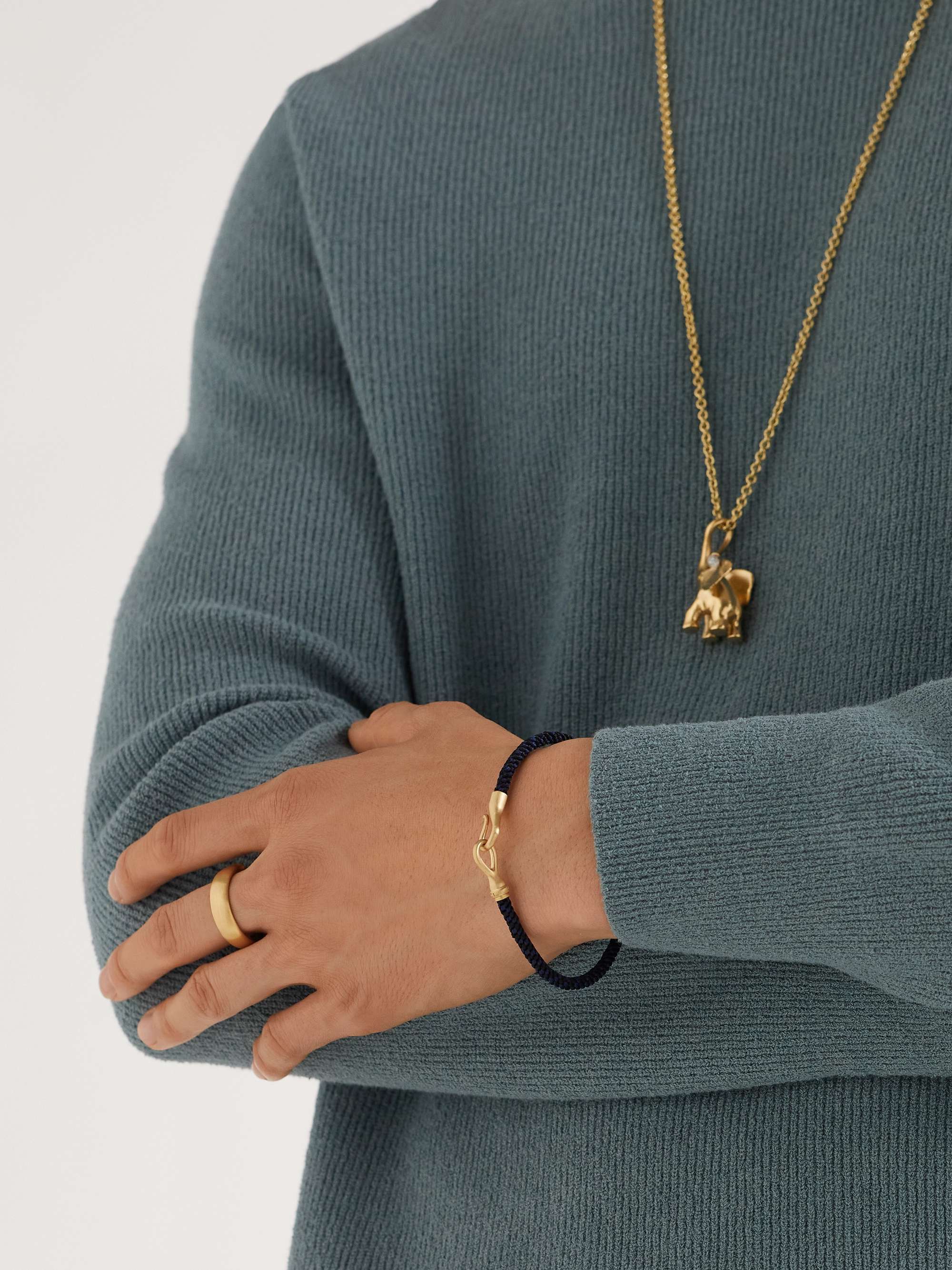 OLE LYNGGAARD COPENHAGEN Life Gold and Cord Bracelet for Men | MR PORTER