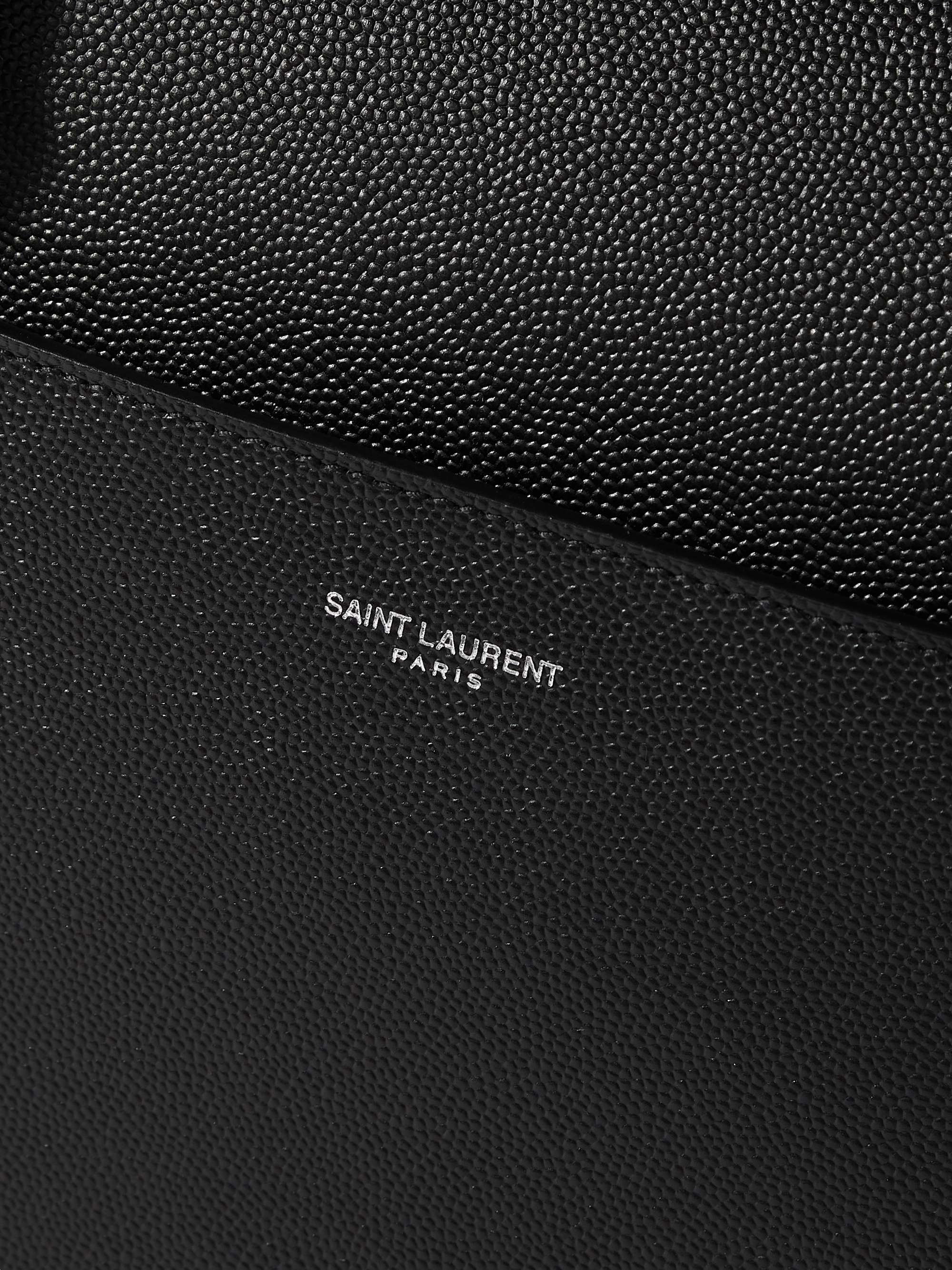 SAINT LAURENT 풀 그레인 가죽 브리프 케이스
