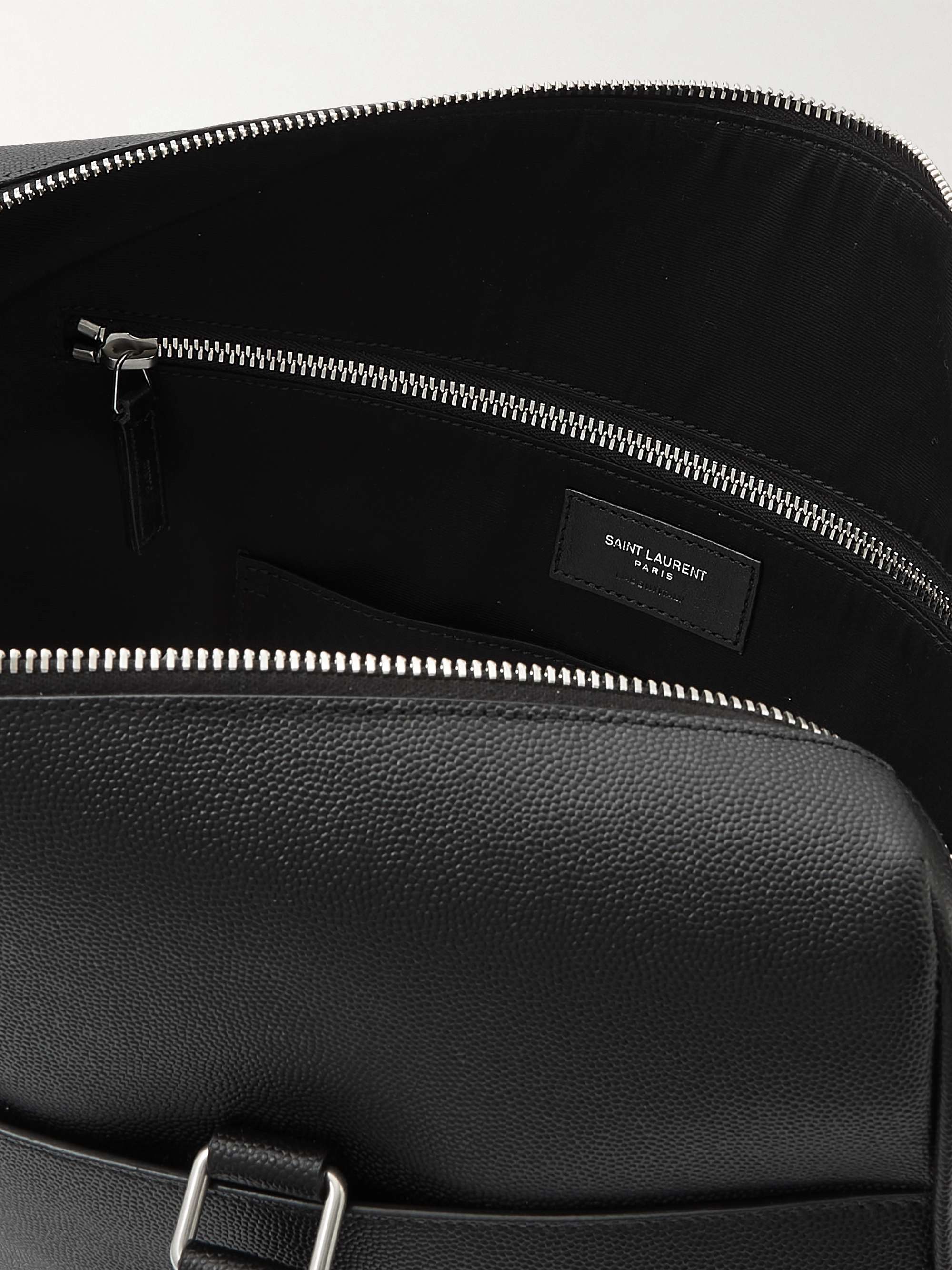 SAINT LAURENT 풀 그레인 가죽 브리프 케이스