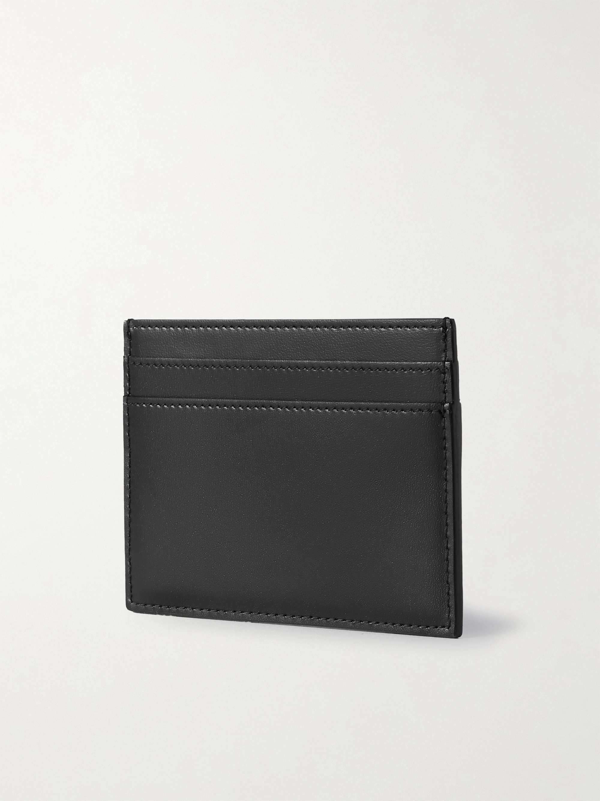 SAINT LAURENT Logo-Appliquéd Full-Grain Leather Cardholder