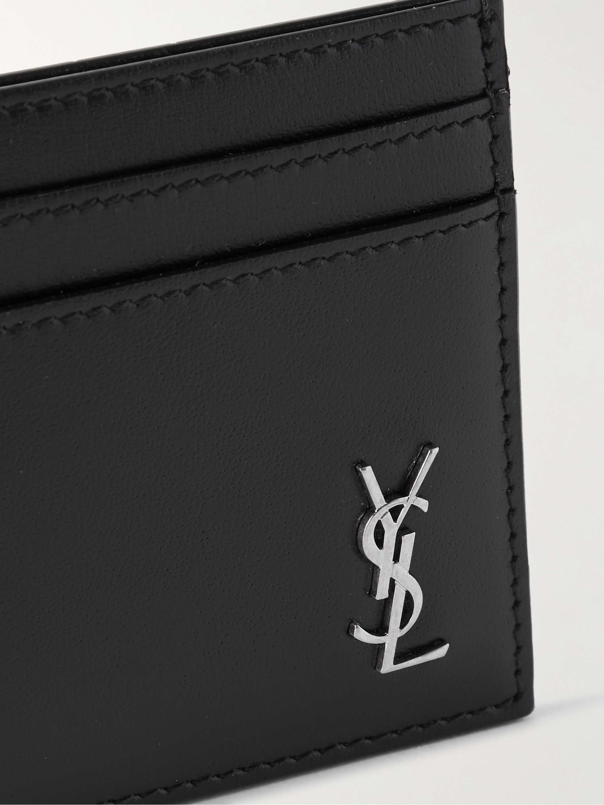 SAINT LAURENT Logo Appliqu d Leather Cardholder for Men MR PORTER