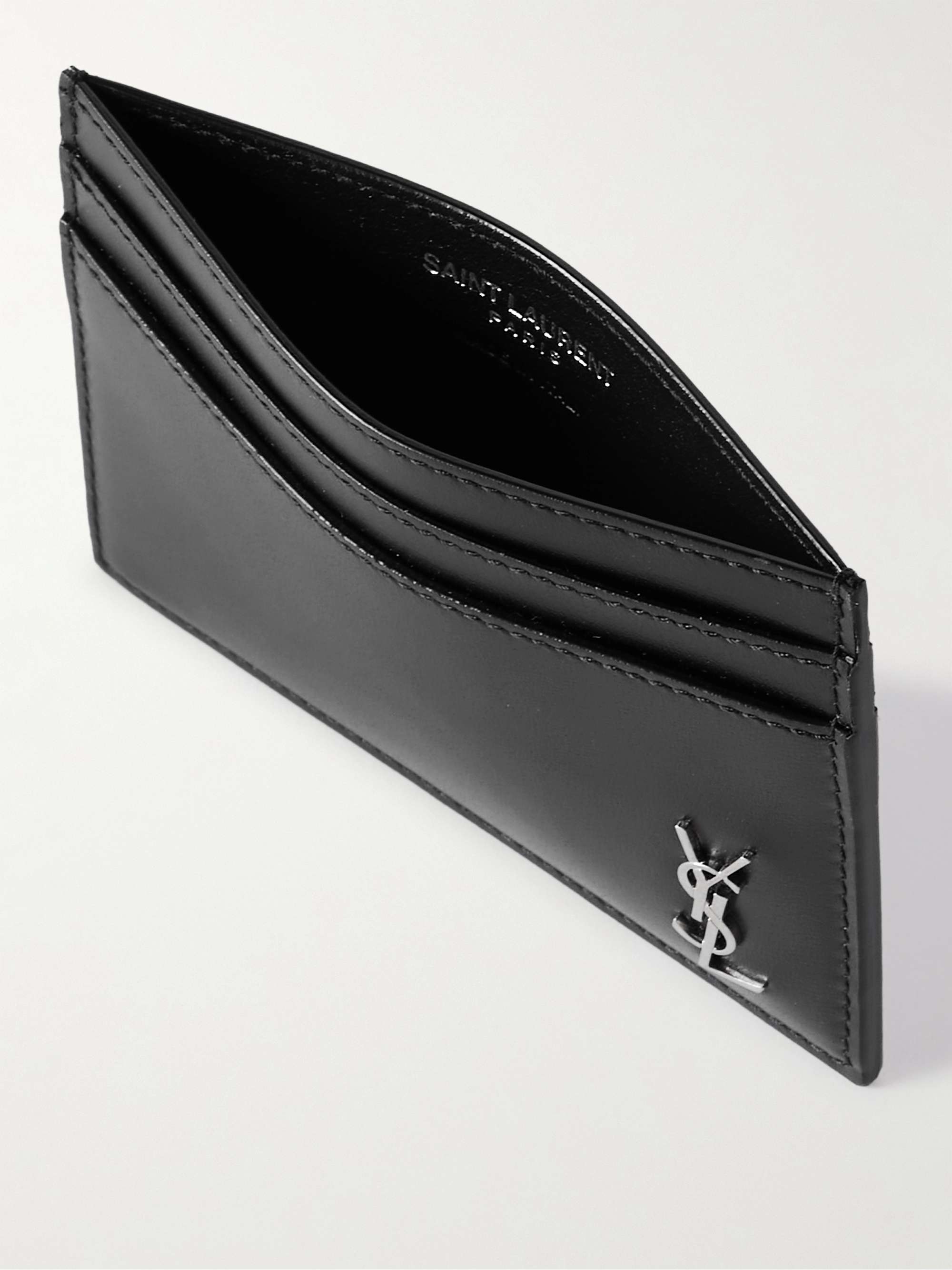 Saint Laurent Men's Logo-Appliquéd Leather Cardholder