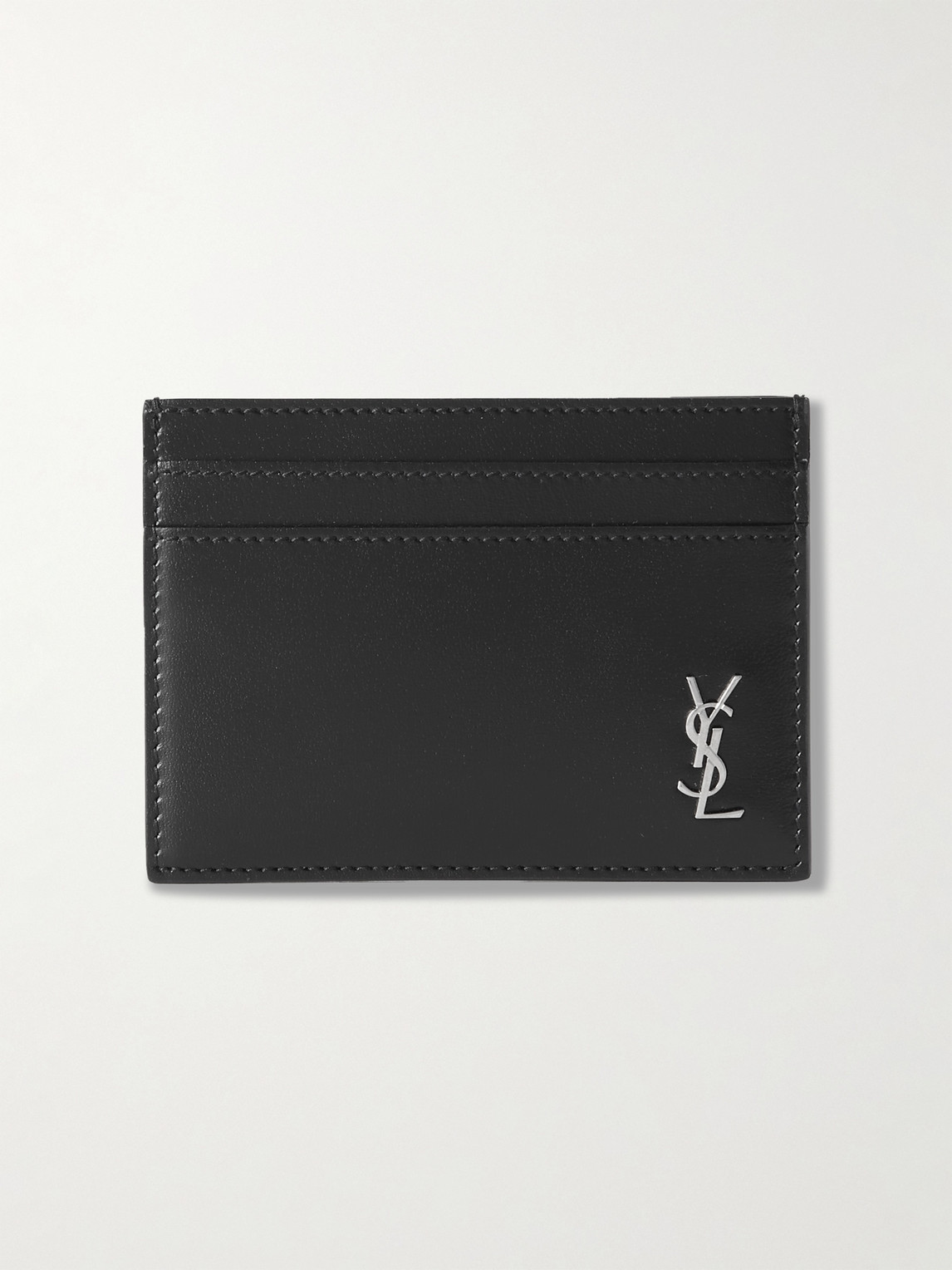 Saint Laurent Logo-Appliquéd Leather Cardholder - Men