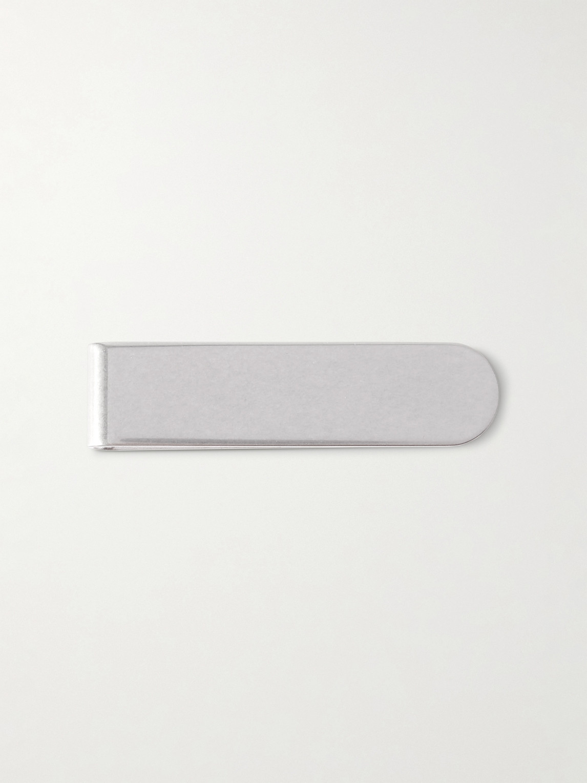 Saint Laurent Logo-engraved Silver-tone Money Clip In Silver