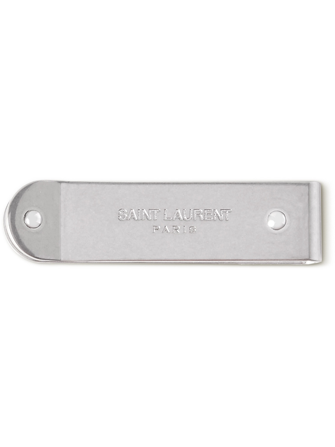 Saint Laurent Logo-engraved Silver-tone Money Clip