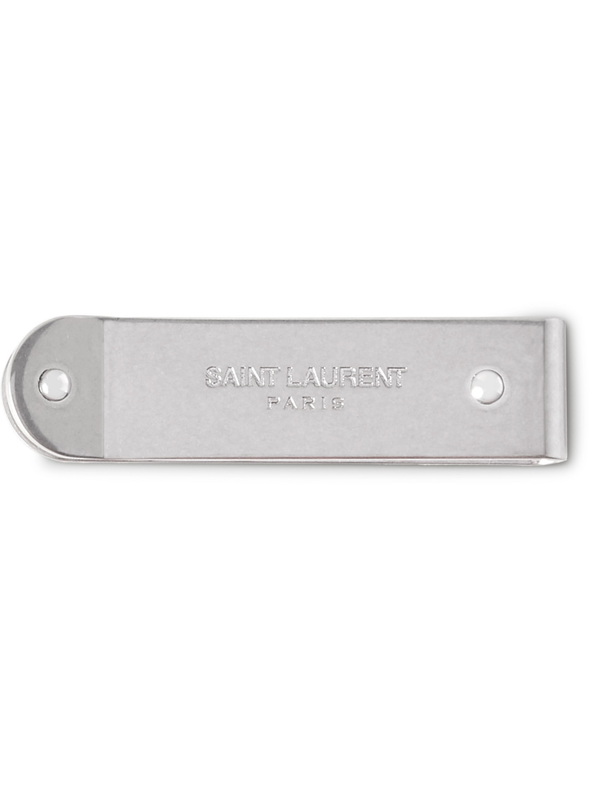 Saint Laurent Logo-engraved Silver-tone Money Clip