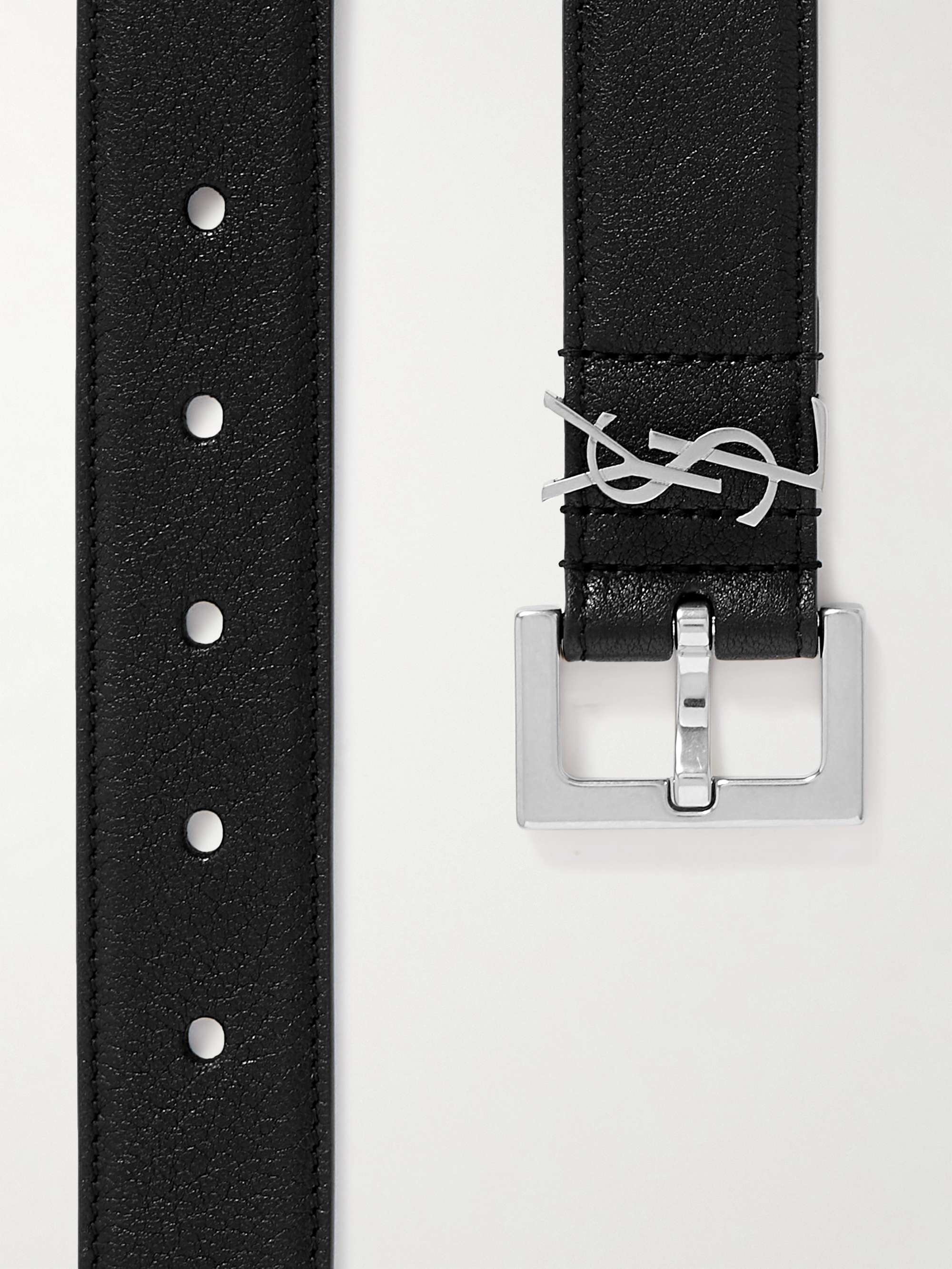 Silver Monogram belt SAINT LAURENT