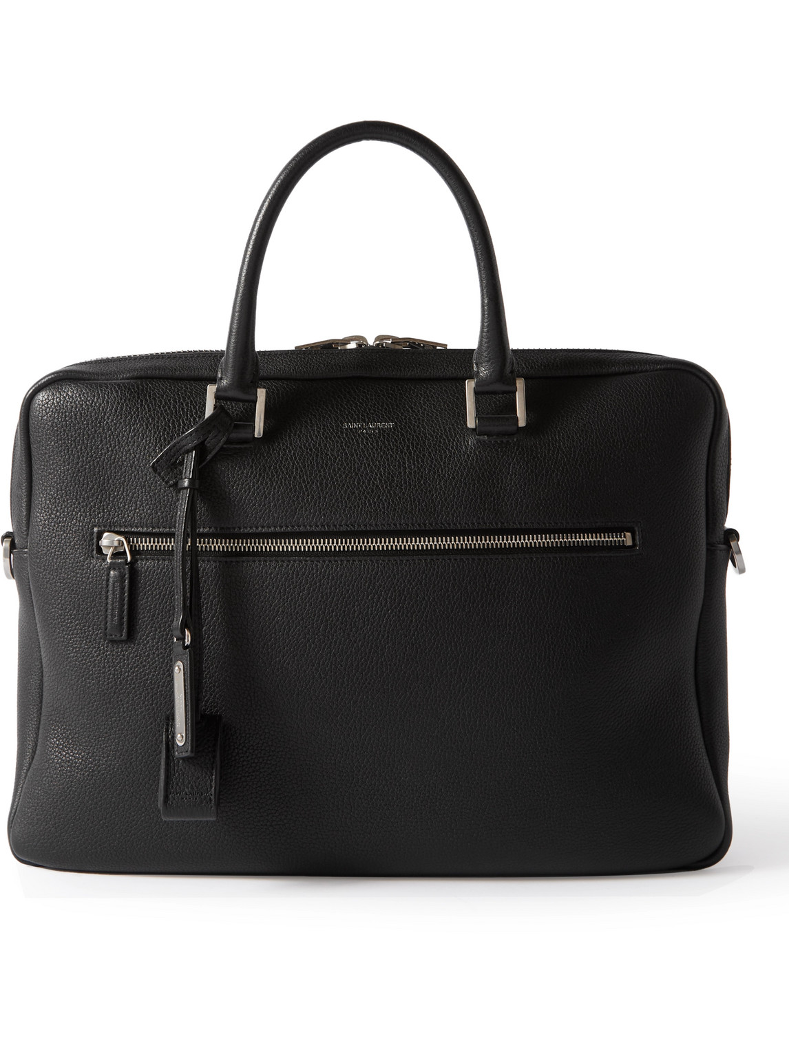 Saint Laurent Sac De Jour Full-grain Leather Briefcase In Black