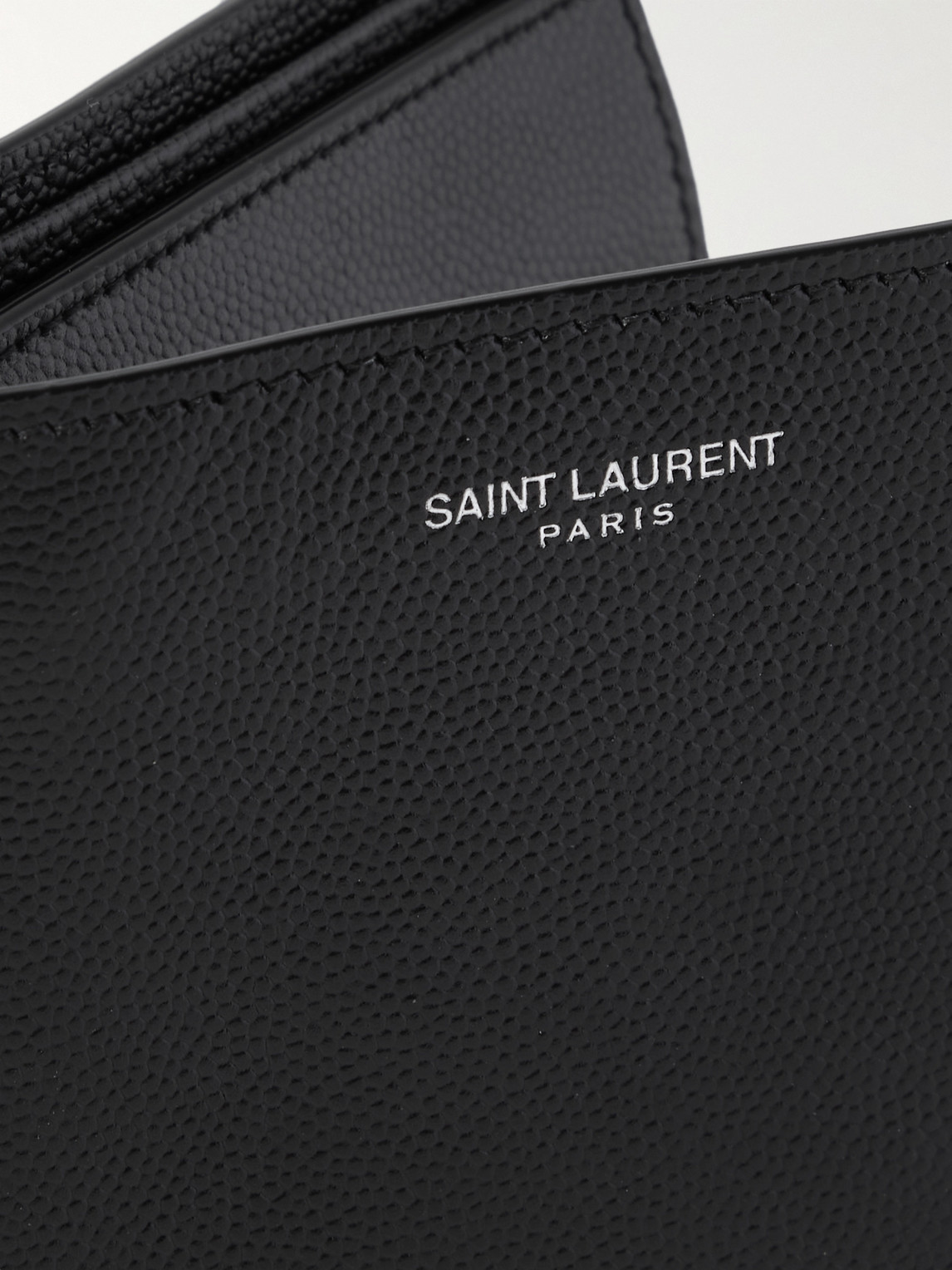  Saint Laurent - Pebble-grain Leather Billfold Wallet - Men - Black 