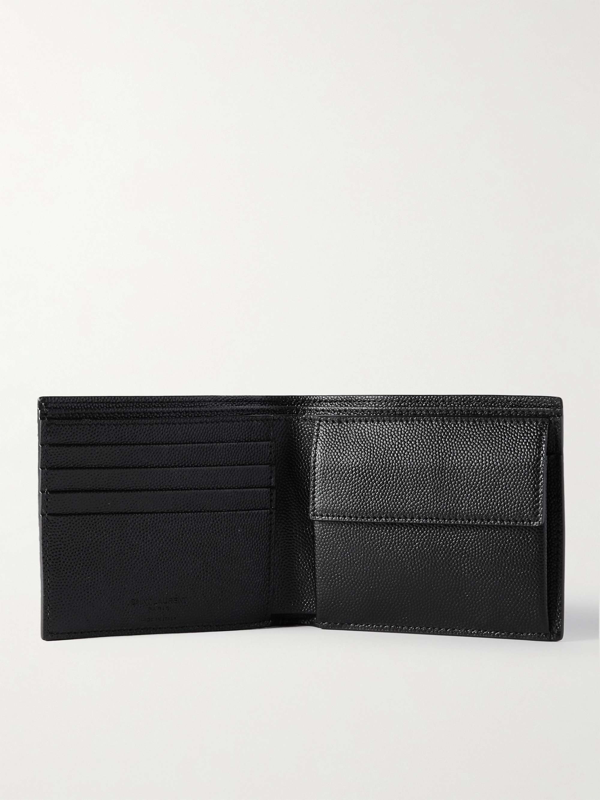 Saint Laurent - Men - Cassandre Logo-Appliquéd Croc-effect Leather Passport Cover Black