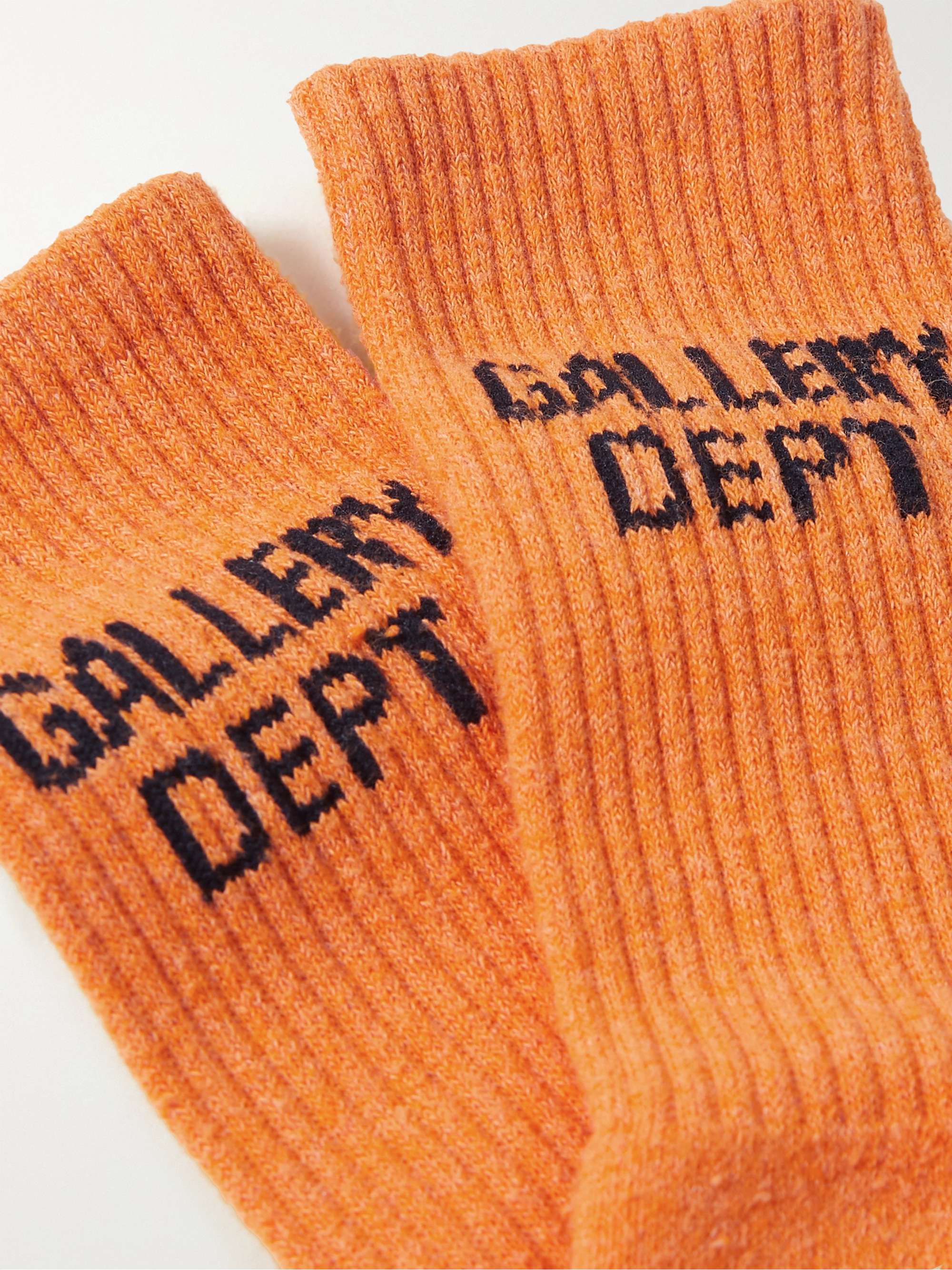 GALLERY DEPT. Clean Logo-Jacquard Recycled Cotton-Blend Socks